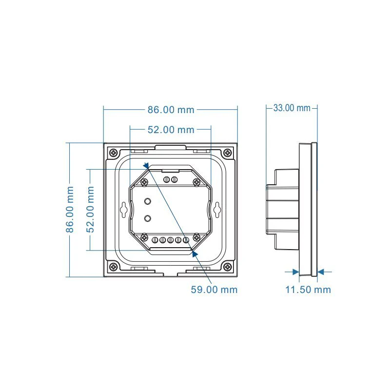 DOTLUX 4Zonen Touchpanel für zweifarbige Empfänger DMX/Fusion-Technologie - Image 2