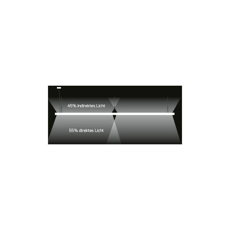 DOTLUX LED-Büroleuchte OFFICE 1200x300mm 54W COLORselect dimmbar 1-10V UGR<19 (inkl. Abhängung) - Image 2