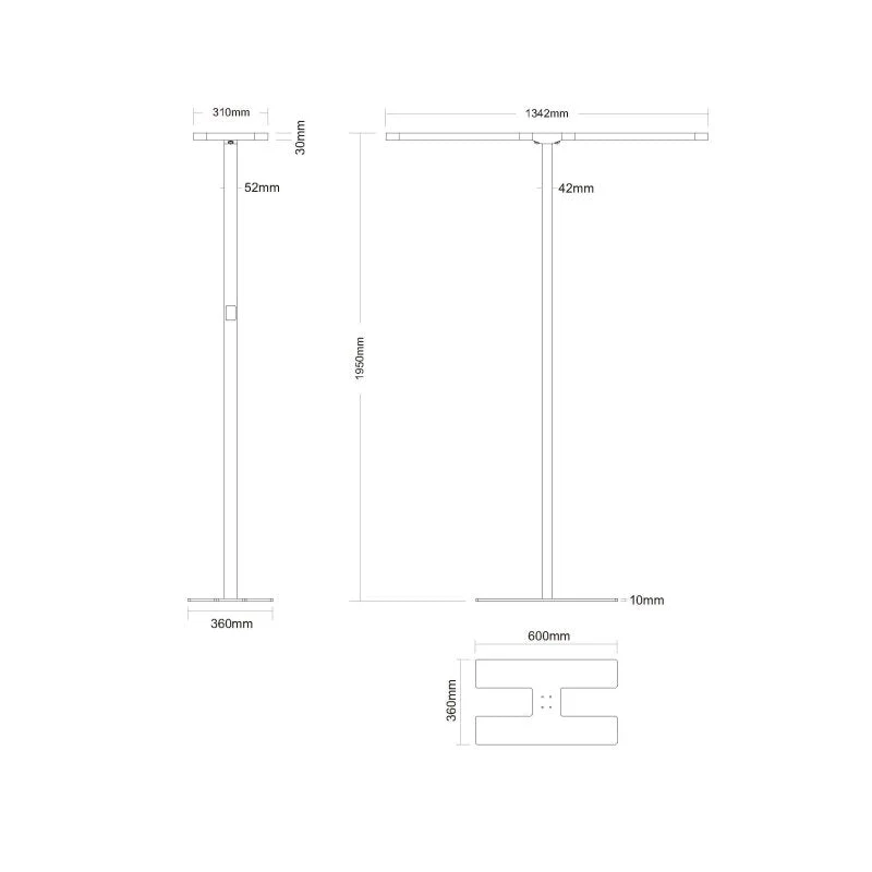 DOTLUX LED-Stehleuchte Doppelkopf STUDIObutlerduo 2x80W 4000K dimmbar - Image 4