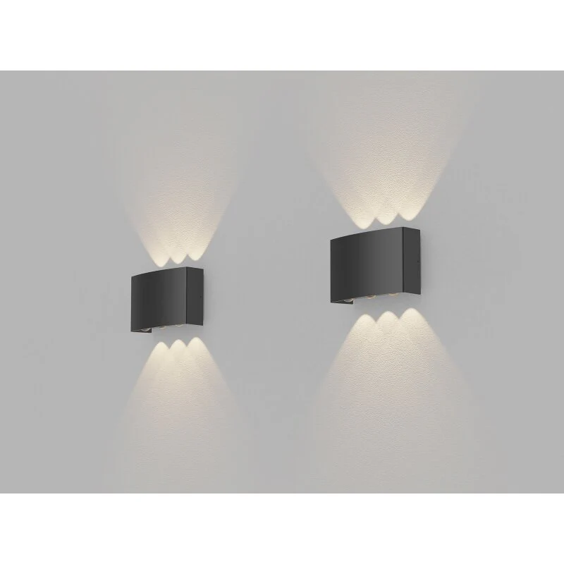 DOTLUX LED-Wandleuchte SIXFOLD 6W 3000K schwarz - Image 2