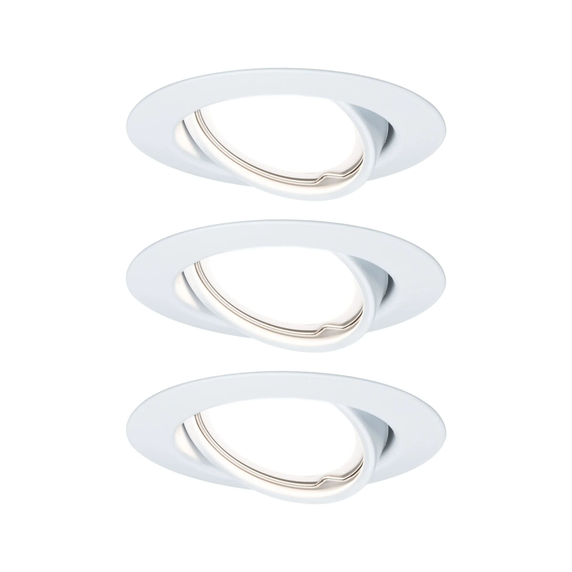 EBL Base Coin LED schwenkbar 3-stepdim3x5W 230V 51mm Weiß/Metall Einbaustrahler