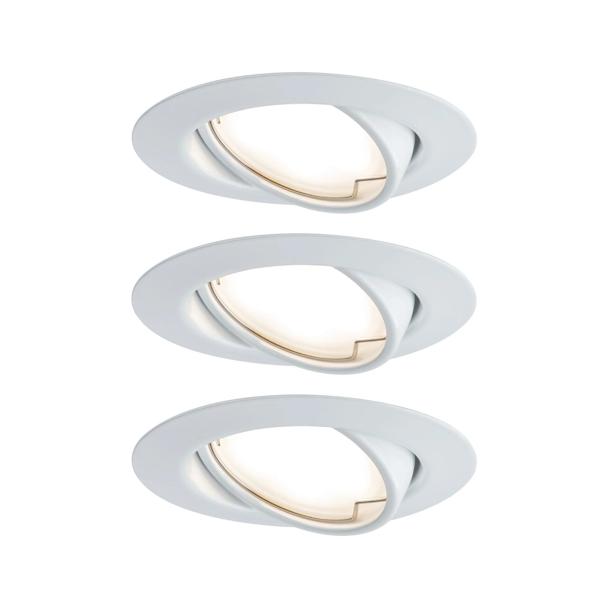 EBL Base Coin LED schwenkbar 3x5W 230V51mm Weiß/Metall Einbaustrahler