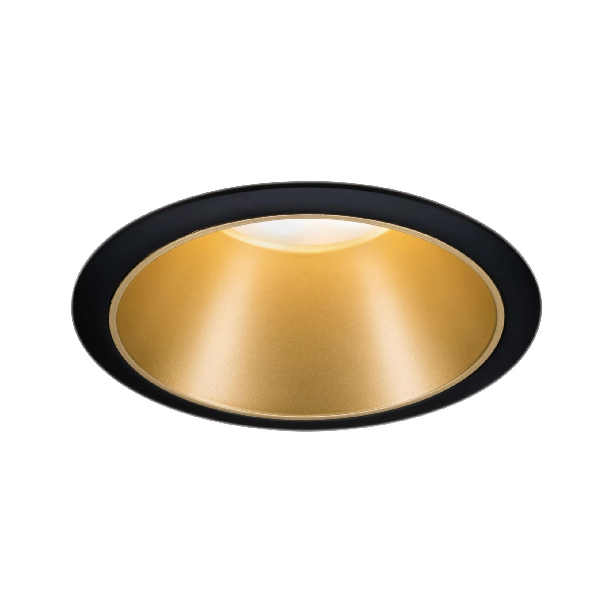 EBL Set Cole Coin 3StepDim rd starr LED 1x6,5W 2700K 230V schwarz/gold matt/Kst Einbaustrahler