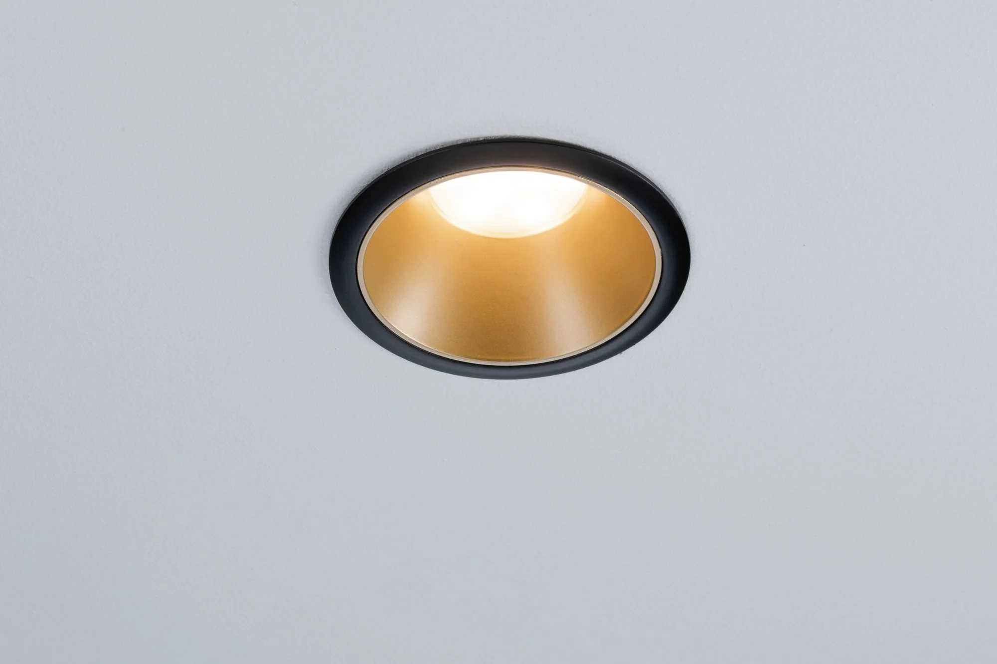 EBL Set Cole Coin 3StepDim rd starr LED 1x6,5W 2700K 230V schwarz/gold matt/Kst Einbaustrahler - Image 2