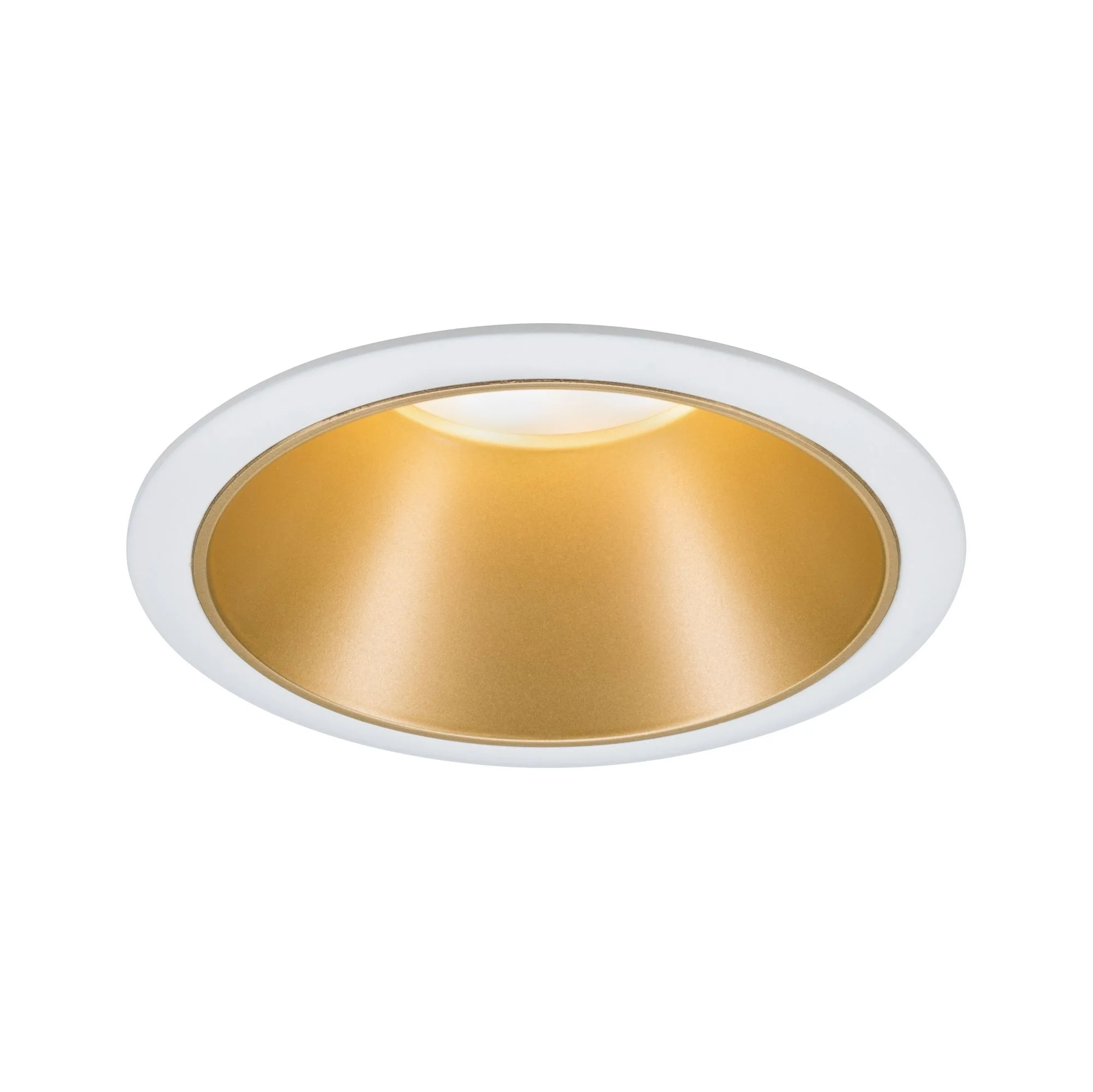 EBL Set Cole Coin 3StepDim rd starr LED 1x6,5W 2700K 230V weiß/gold matt/Kst Einbaustrahler