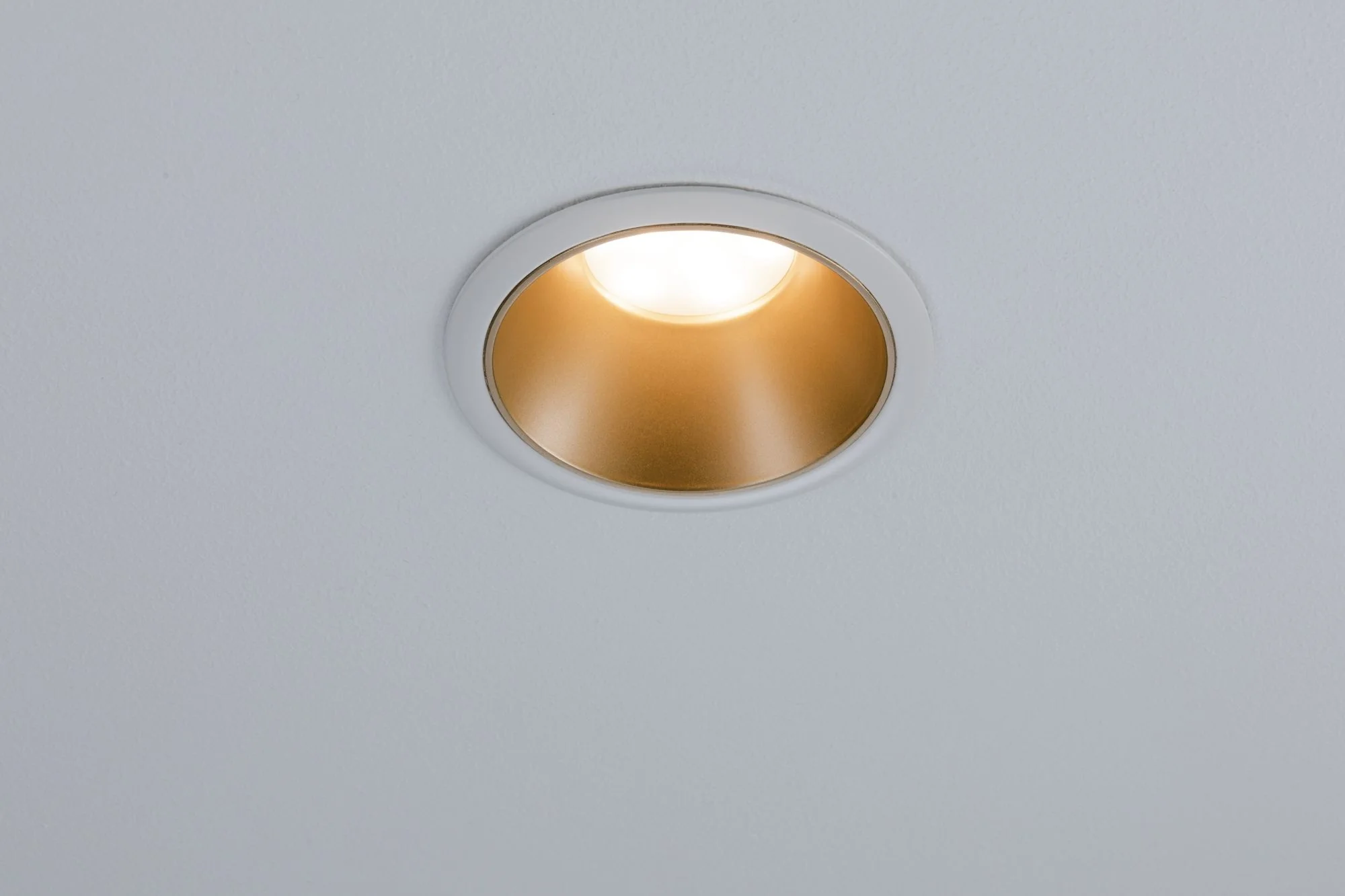 EBL Set Cole Coin 3StepDim rd starr LED 1x6,5W 2700K 230V weiß/gold matt/Kst Einbaustrahler - Image 2