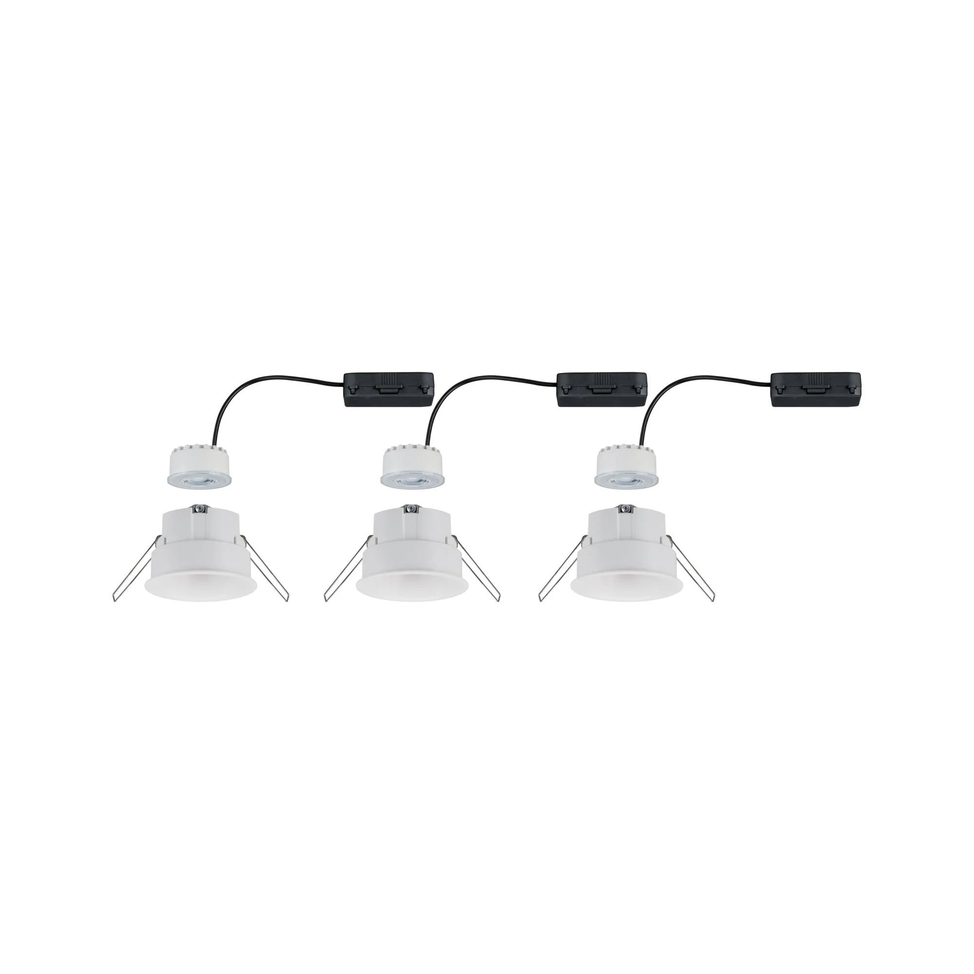 LED Einbauleuchte Cymbal Coin Basisset IP44 rund 77mm Coin 3x6,7W 3x430lm 230V dimmbar 2700K Weiß matt - Image 7