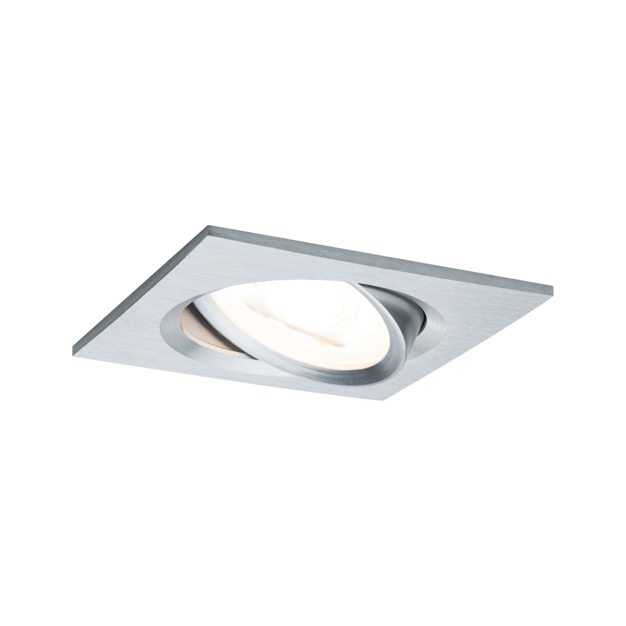 EBL Set Nova Coin 3-stepdim eck schw LED1x6,5W 2700K 230V Alu ged/Alu Einbaustrahler