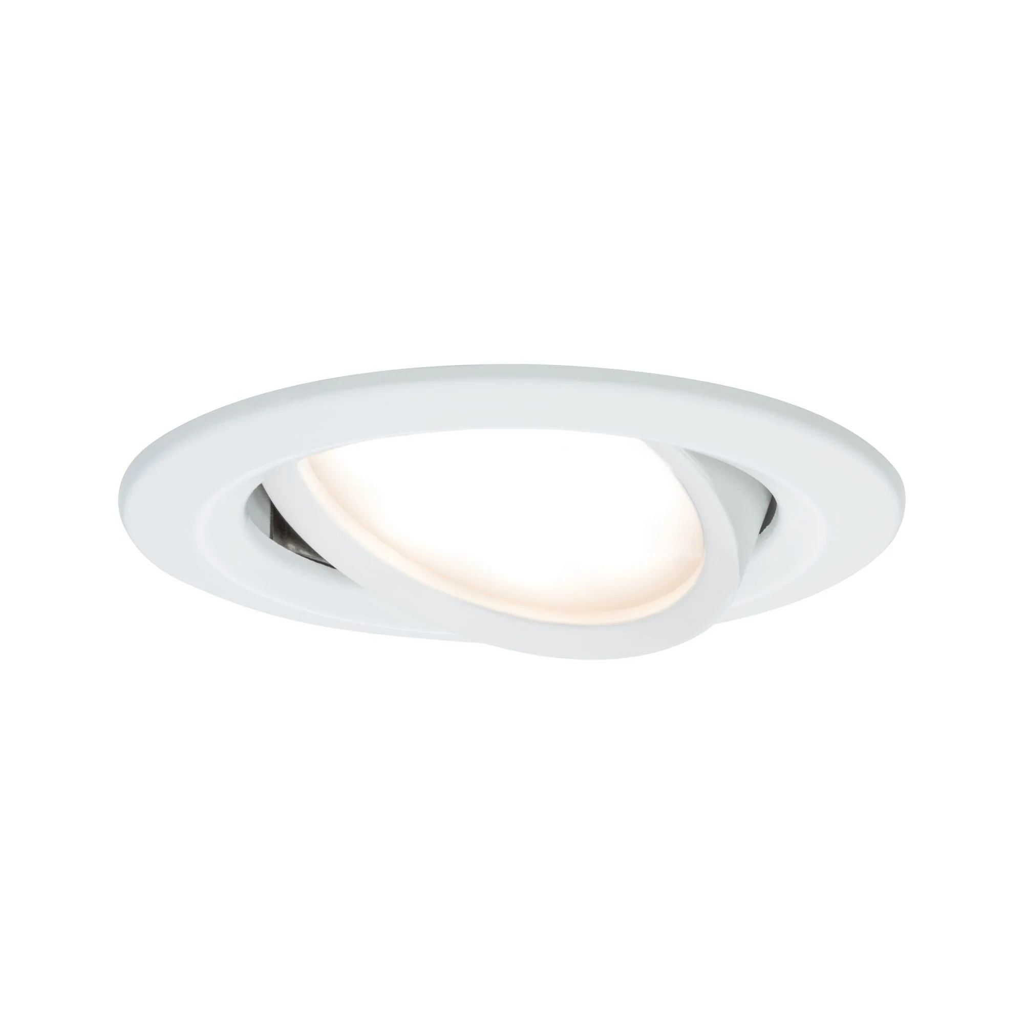 EBL Set Nova Coin rund schwenkbar LED1x6,5W 2700K 230V Weiß matt/Alu Einbaustrahler