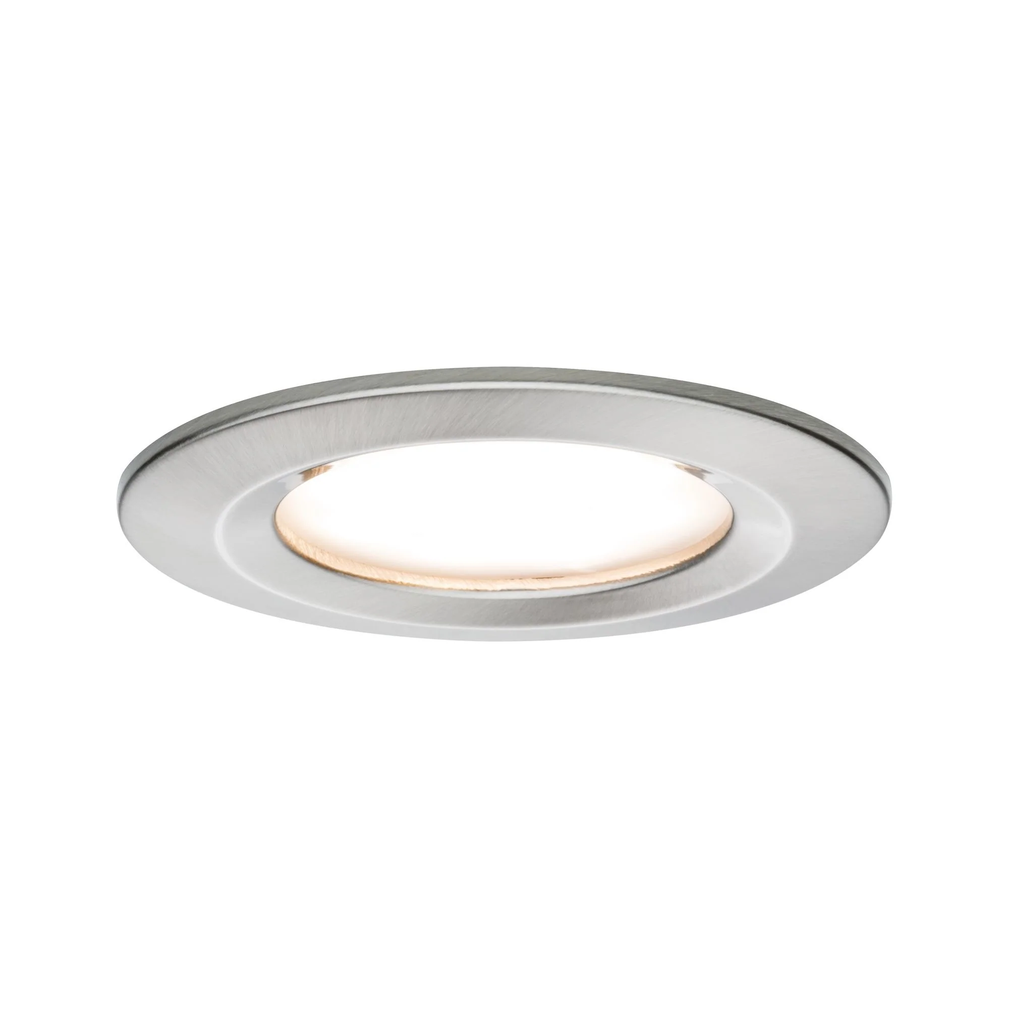 EBL Set Nova Coin rund starr LED 1x6,5W2700K 230V Eisen geb/Alu Einbaustrahler