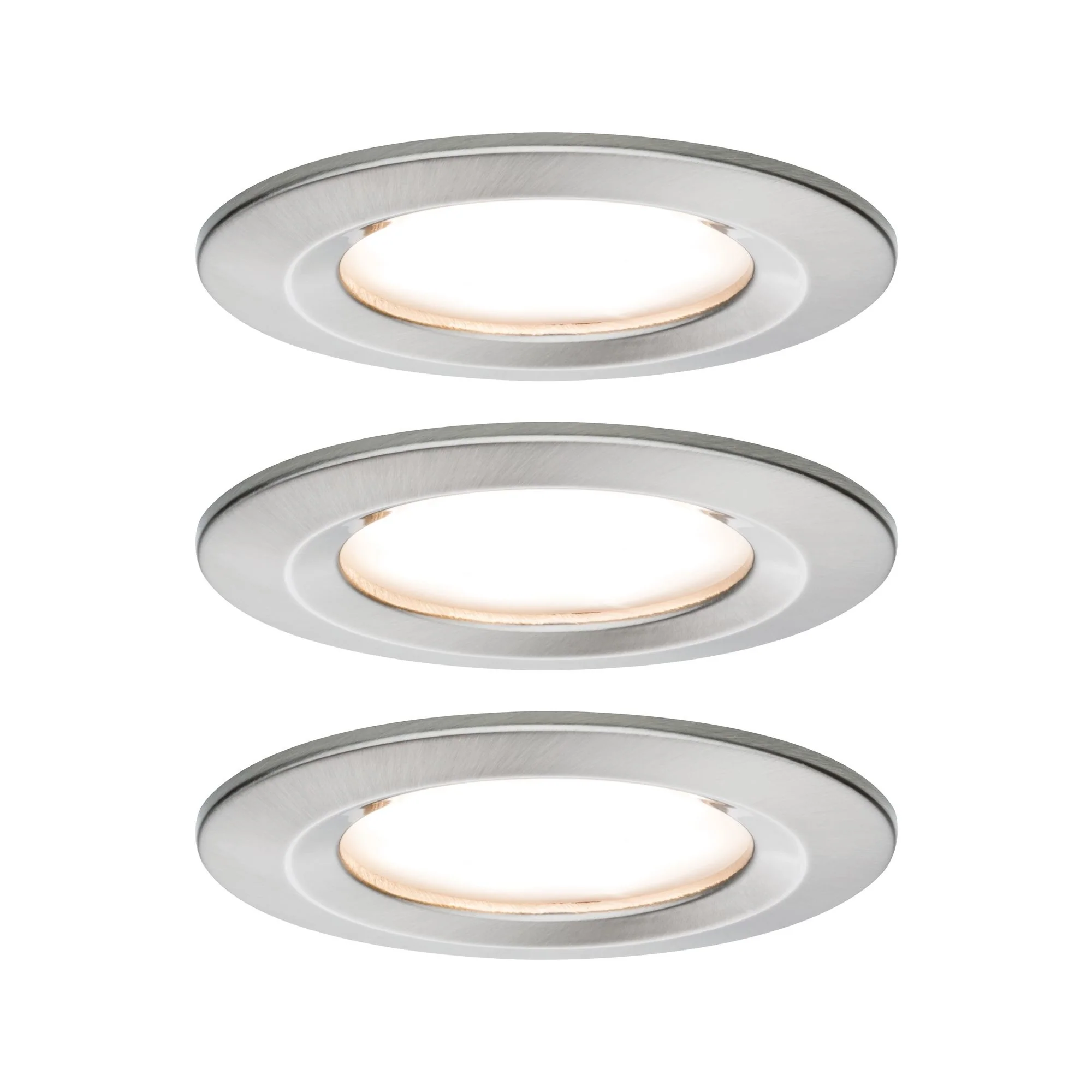 EBL Set Nova Coin rund starr LED 3x6,5W2700K 230V Eisen geb/Alu Einbaustrahler