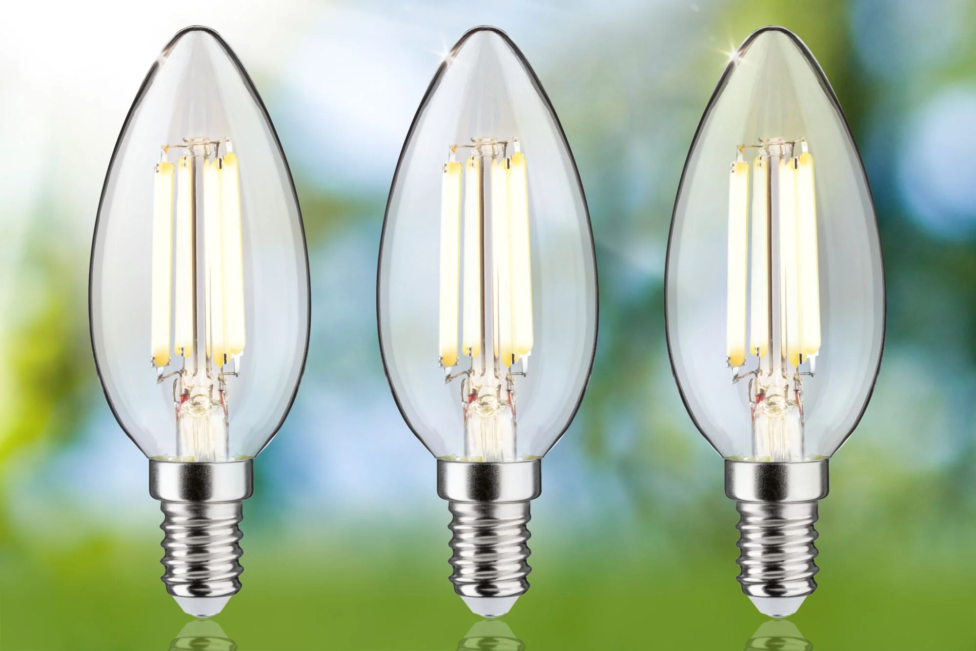 Eco-Line LED Kerze 3er-Pack 98mm 525lm 2,5W 3000K Klar - Image 3