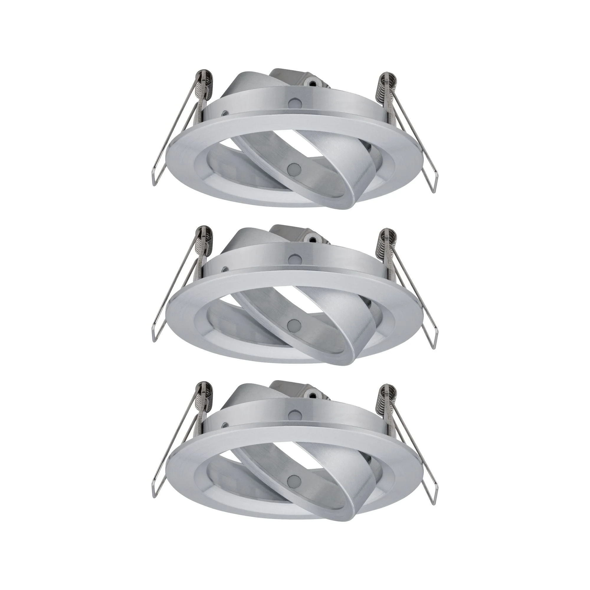 Einbauleuchte Choose Basisset schwenkbar rund 84mm 50° max. 3x10W 230V dimmbar Alu gedreht - Image 2