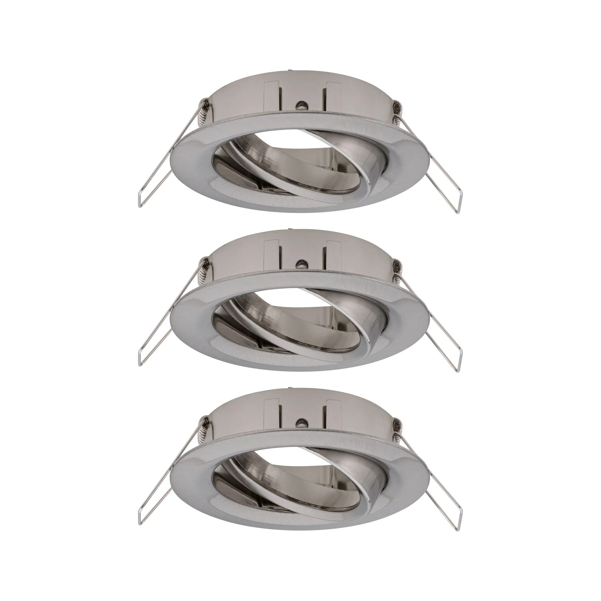Einbauleuchte Choose  Basisset schwenkbar rund 84mm 50° max. 3x10W 230V dimmbar Eisen gebürstet - Image 2