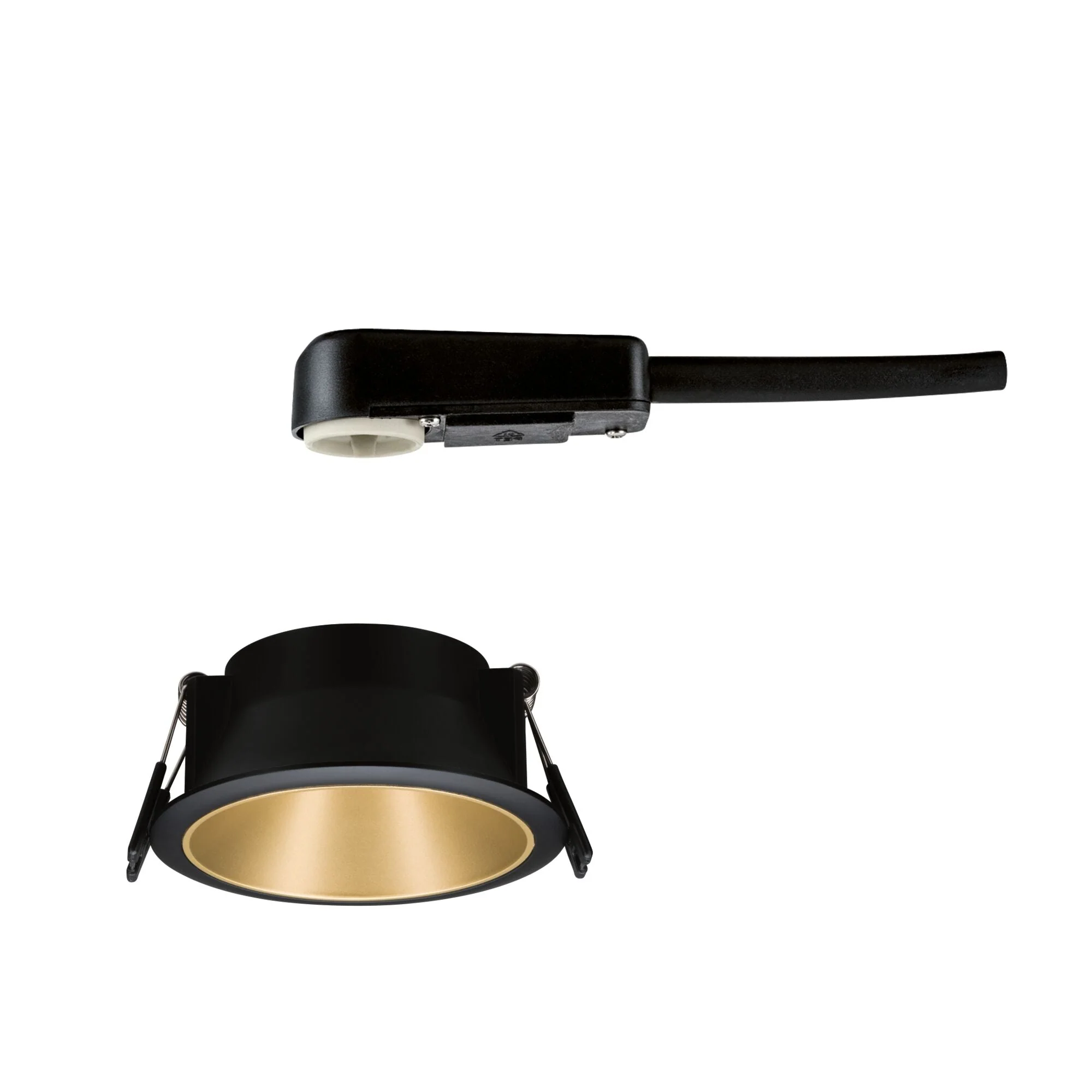 Einbauleuchte Cole rund 88mm GU10 max. 10W 230V dimmbar Schwarz/Gold matt - Image 5