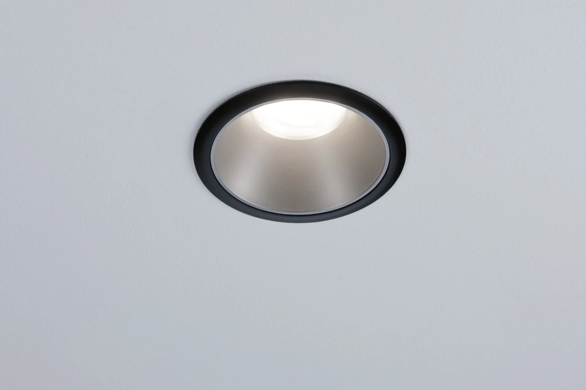 Einbauleuchte Cole rund 88mm GU10 max. 10W 230V dimmbar Schwarz/Silber - Image 4