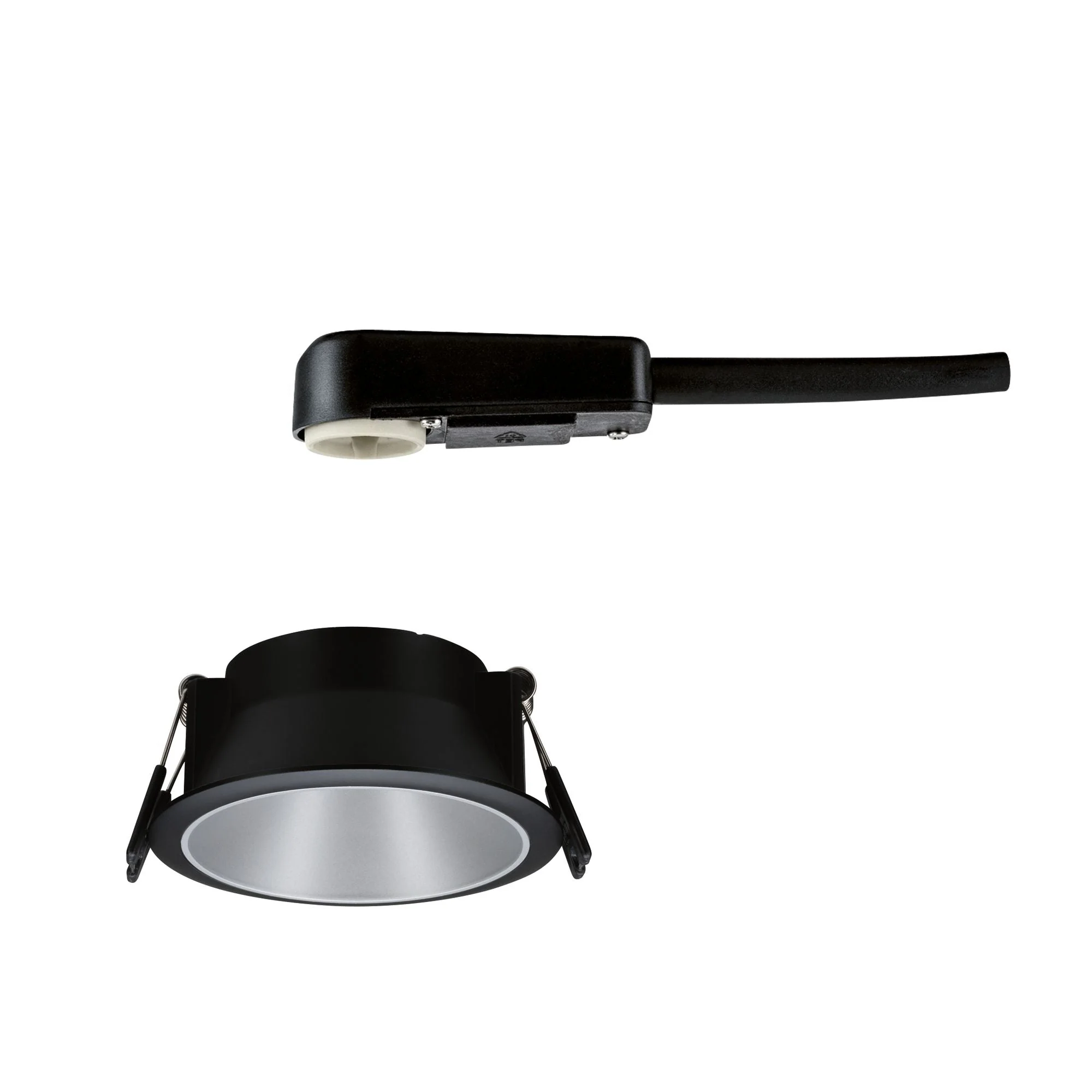 Einbauleuchte Cole rund 88mm GU10 max. 10W 230V dimmbar Schwarz/Silber - Image 6
