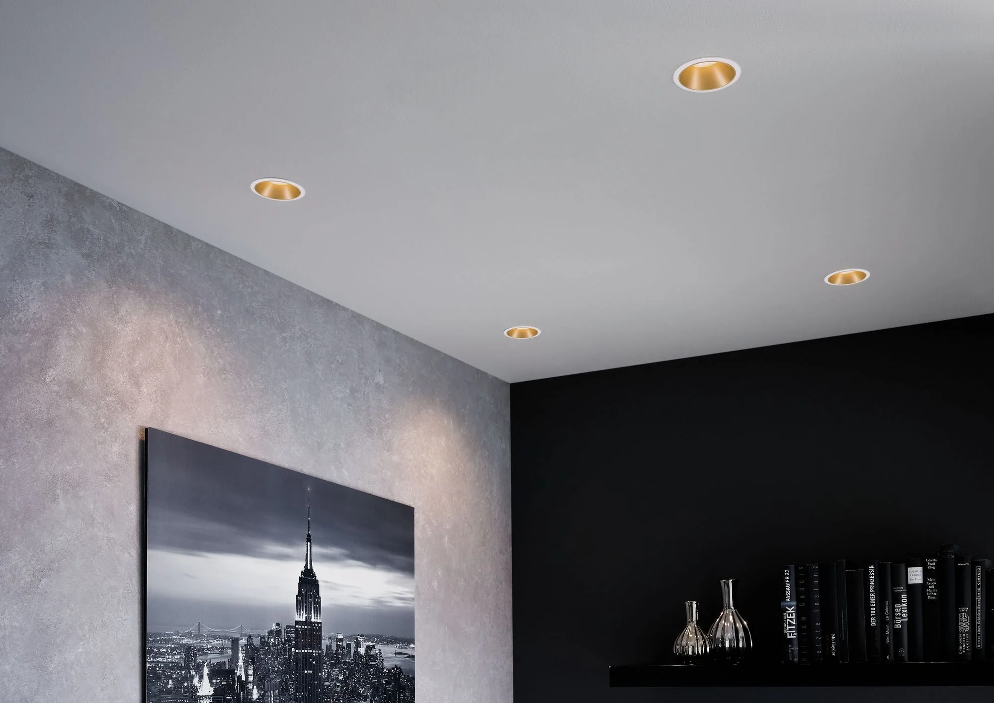 Einbauleuchte Cole rund 88mm GU10 max. 10W 230V dimmbar Weiß/Gold matt - Image 2