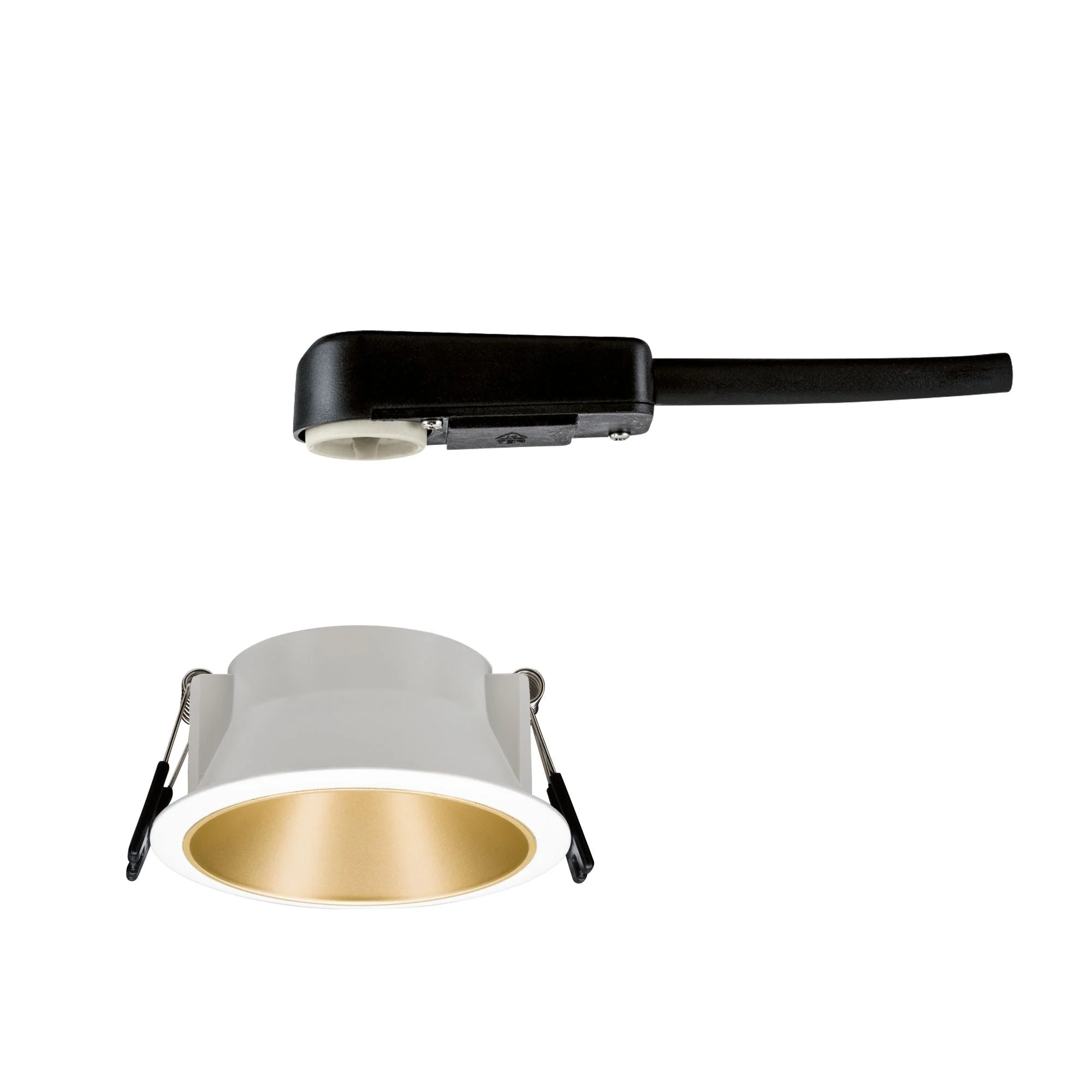 Einbauleuchte Cole rund 88mm GU10 max. 10W 230V dimmbar Weiß/Gold matt - Image 6