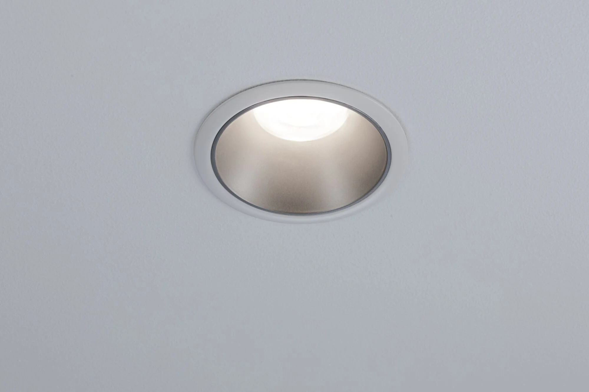 Einbauleuchte Cole rund 88mm GU10 max. 10W 230V dimmbar Weiß/Silber - Image 3