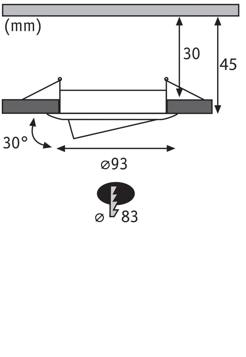 Einbauleuchte Nova Plus schwenkbar IP65 rund 93mm 30° GU5,3 / GU10 max. 35W 230/12V dimmbar Schwarz matt - Image 5