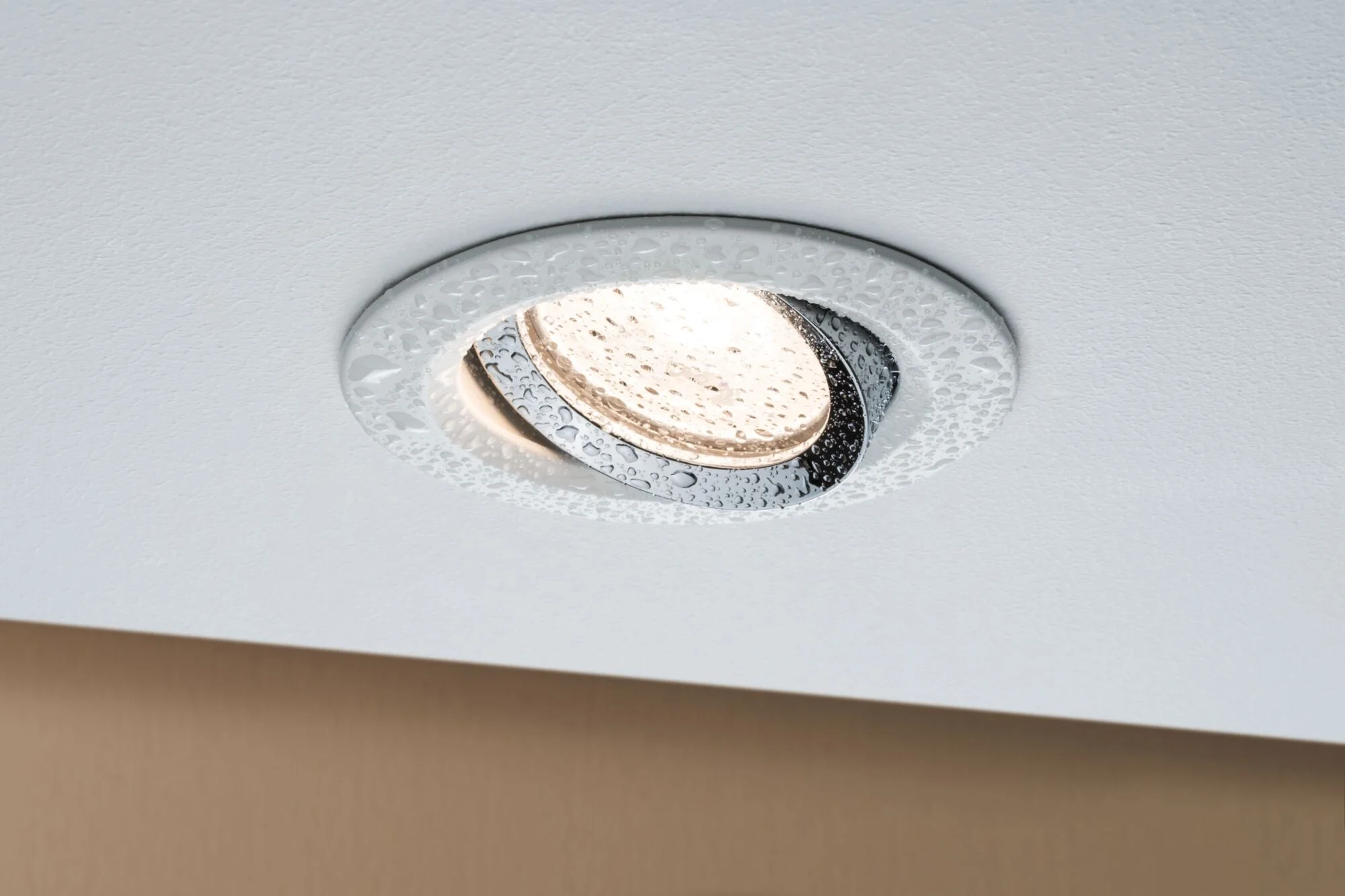 Einbauleuchte Nova Plus schwenkbar IP65 rund 93mm 30° GU5,3 / GU10 max. 35W 230/12V dimmbar Weiß matt/Chrom - Image 3