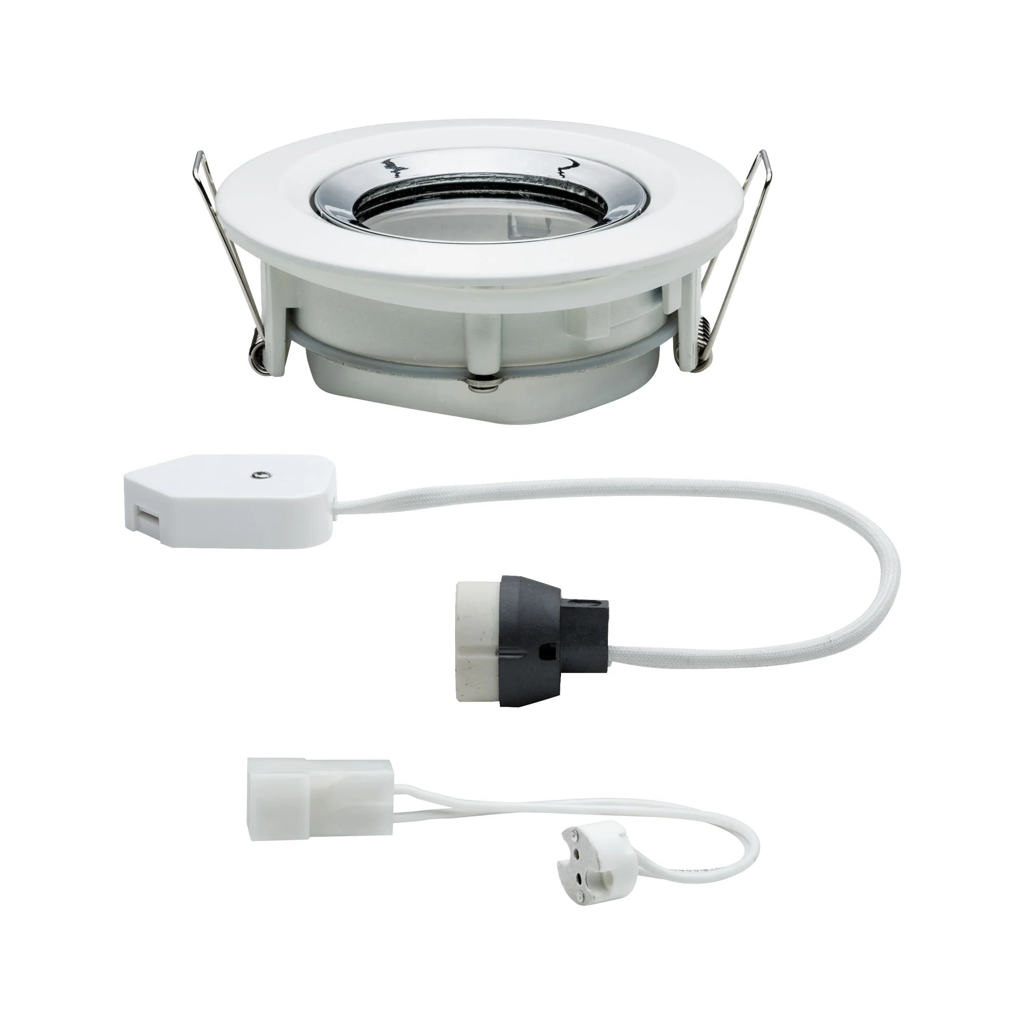 Einbauleuchte Nova Plus schwenkbar IP65 rund 93mm 30° GU5,3 / GU10 max. 35W 230/12V dimmbar Weiß matt/Chrom - Image 5