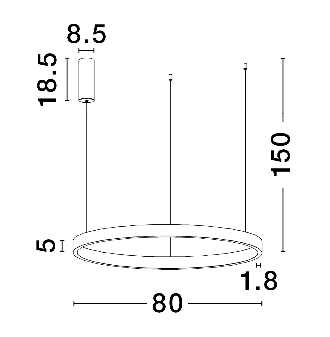ELOWEN Pendelleuchte 77 Watt 800 mm 3000 Kelvin dimmbar - Image 6