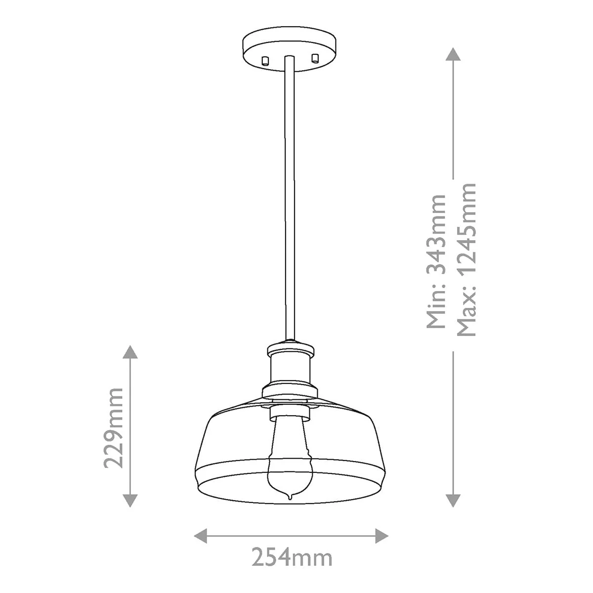 Elstead Lighting Notting Hill 1-flammige Pendelleuchte aus Glas - Image 8
