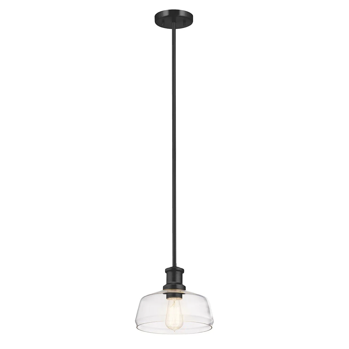 Elstead Lighting Notting Hill 1-flammige Pendelleuchte aus Glas in Graphit