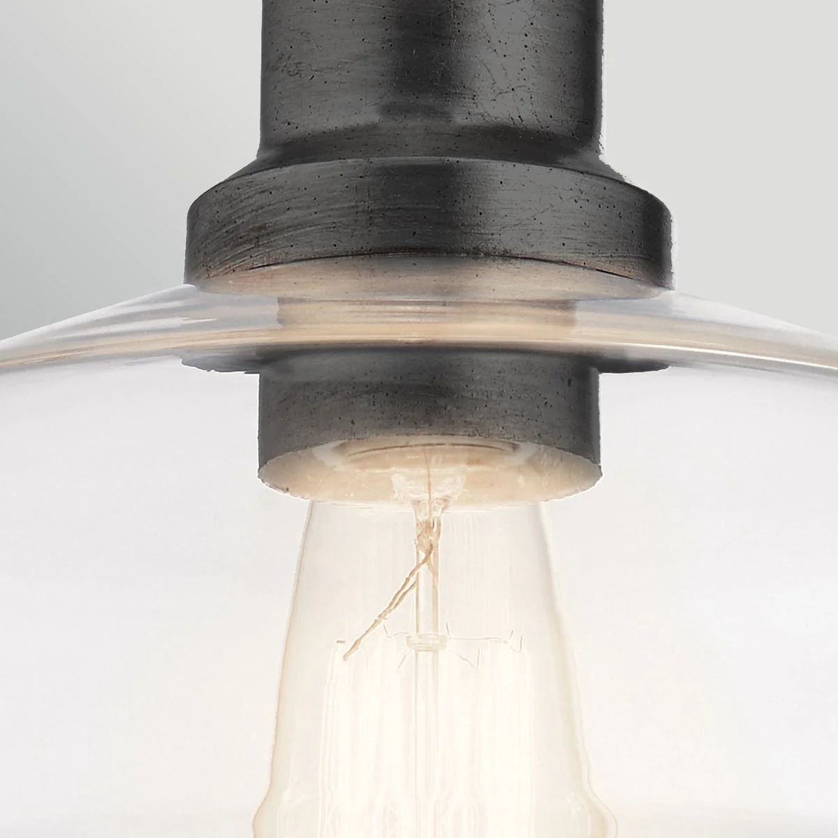 Elstead Lighting Notting Hill 1-flammige Pendelleuchte aus Glas in Graphit - Image 4