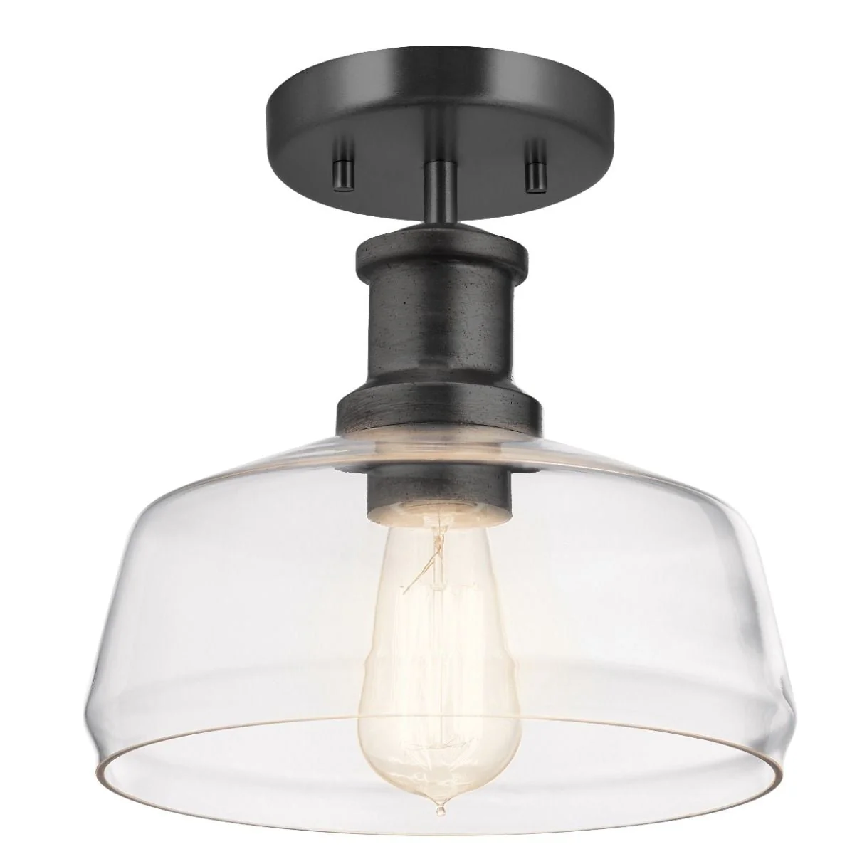 Elstead Lighting Notting Hill 1-flammige Pendelleuchte aus Glas in Graphit - Image 6