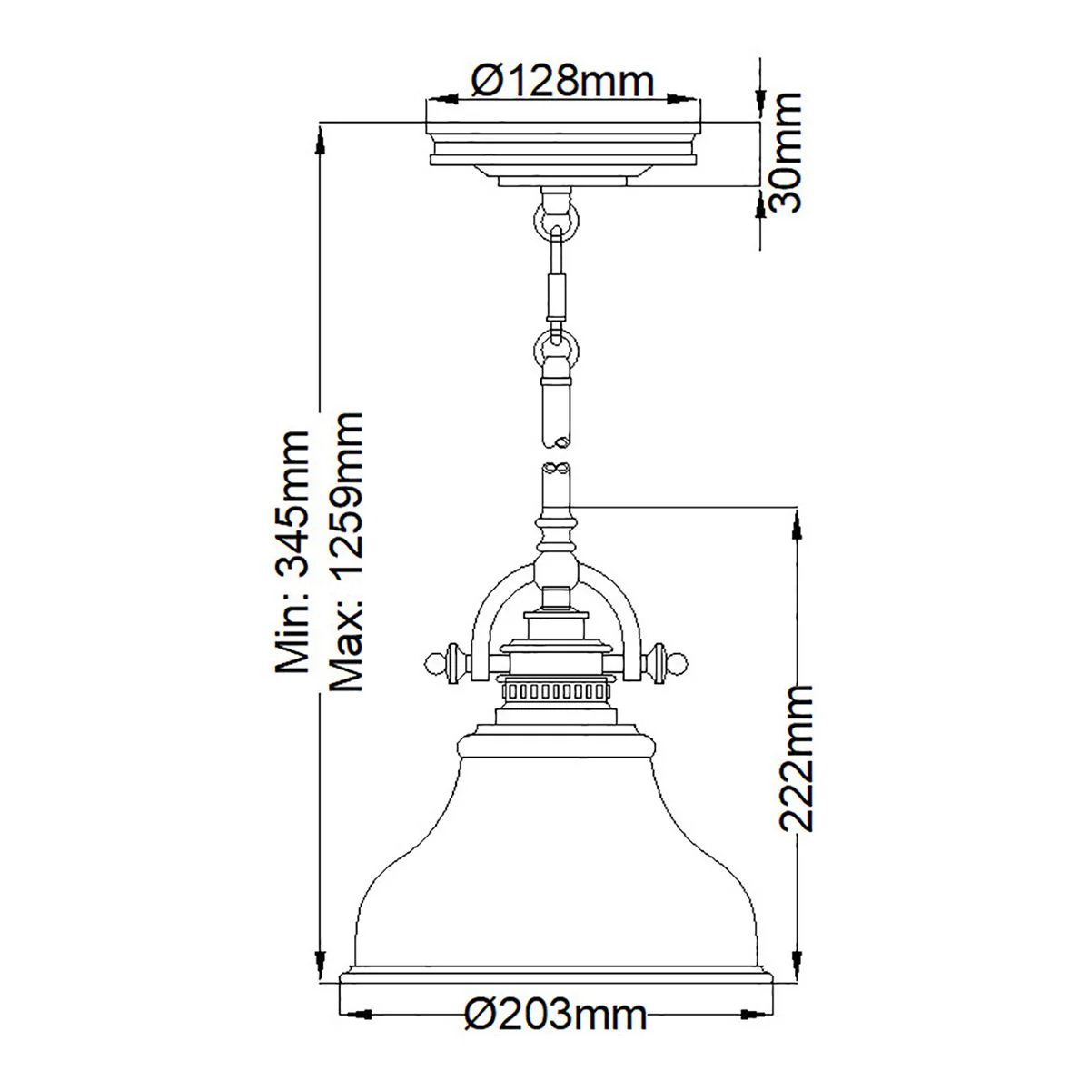 Emery 1-flammige Mini-Pendelleuchte - Imperialsilber - Image 5