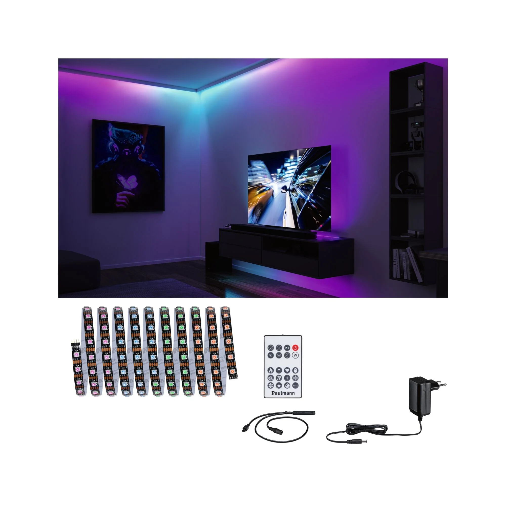 EntertainLED Dynamic RGB Komplettset 3m 5W 60 LEDs/m RGB+ 10VA