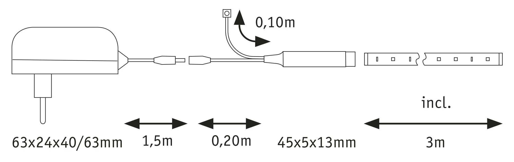 EntertainLED Dynamic RGB Komplettset 3m 5W 60 LEDs/m RGB+ 10VA - Image 3