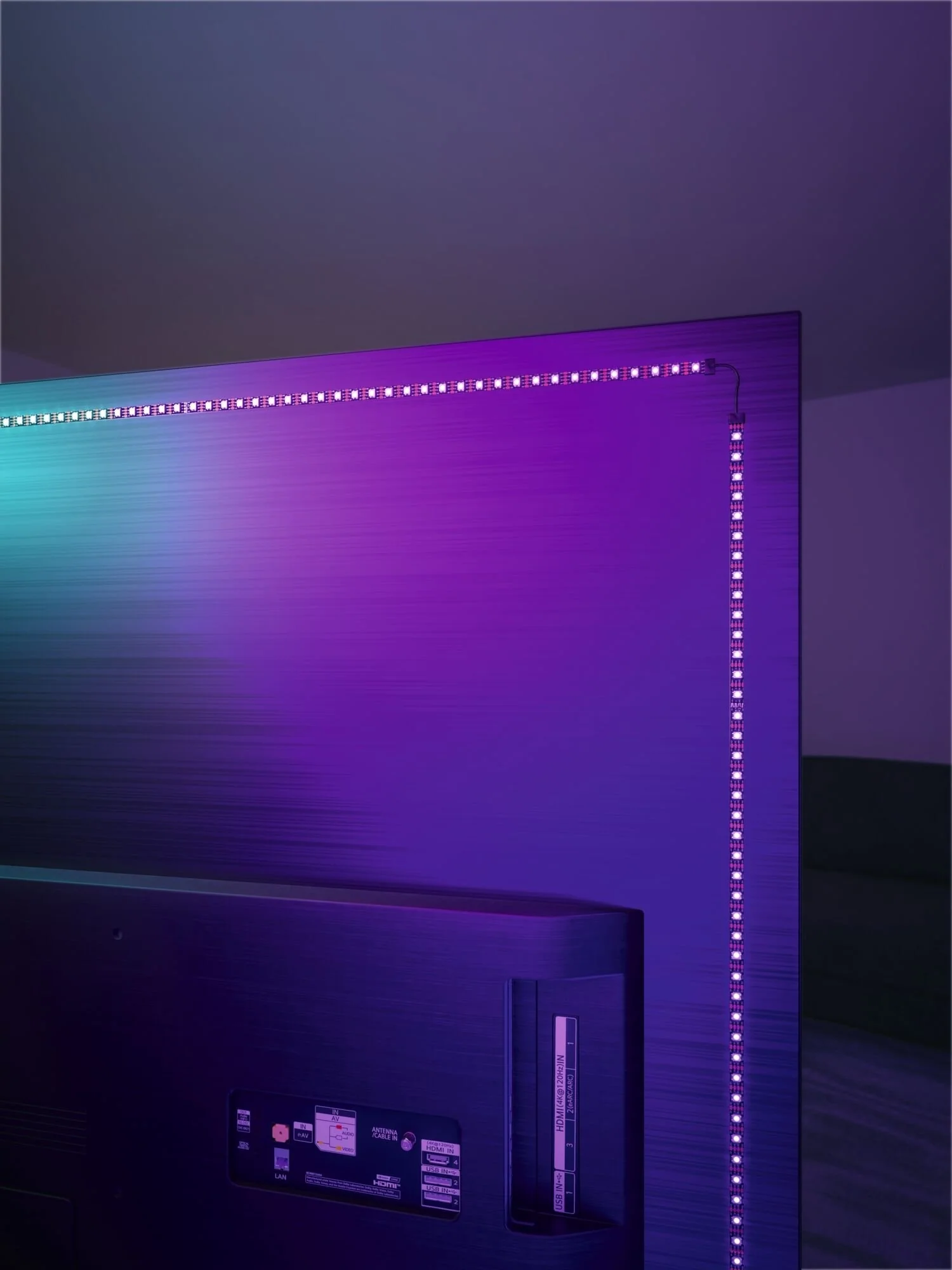 EntertainLED USB LED Strip TV-Beleuchtung 65 Zoll 2,4m 4W 60LEDs/m RGB+ - Image 6