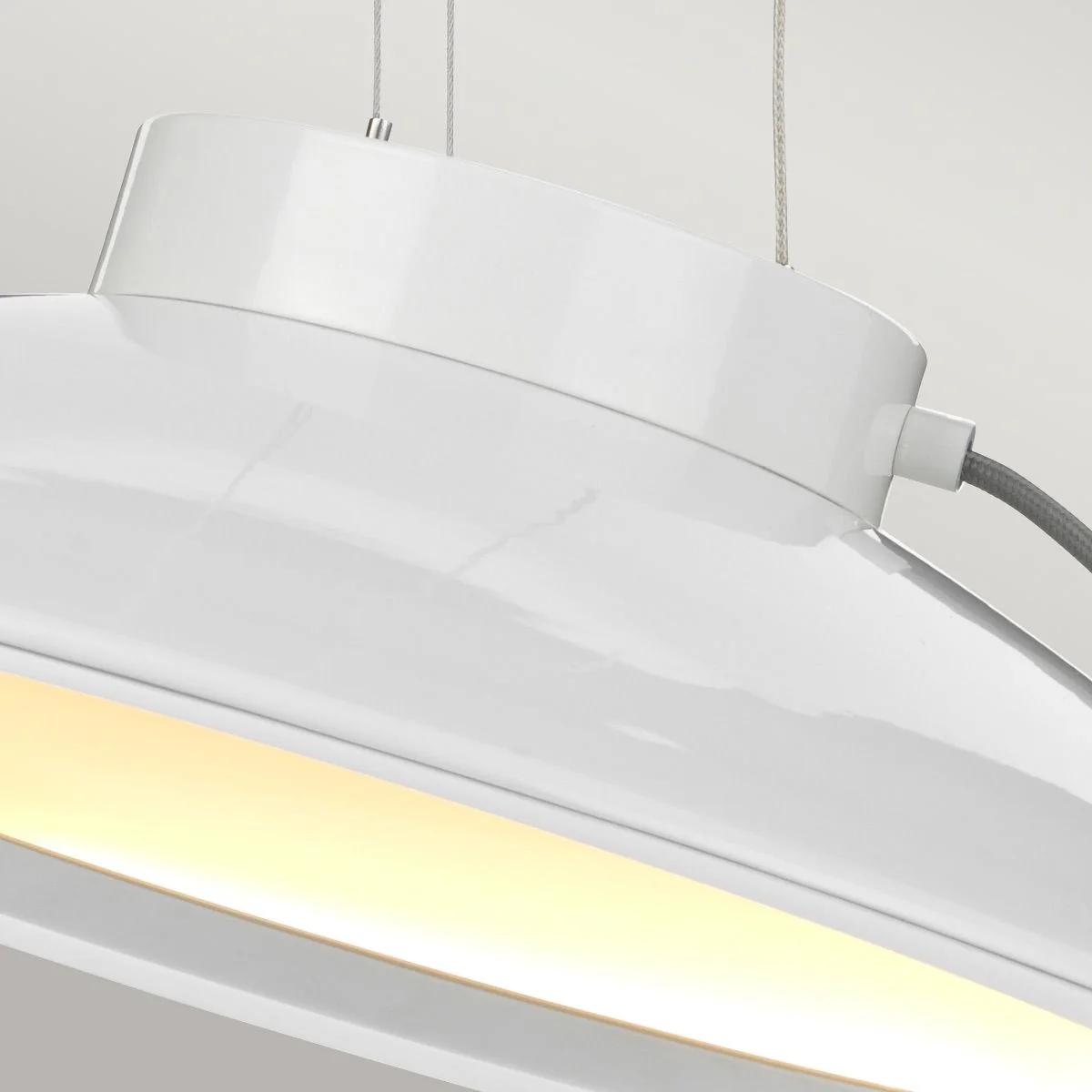 Europa 1-flammige große LED-Pendelleuchte - Weiß lackiert - Image 2