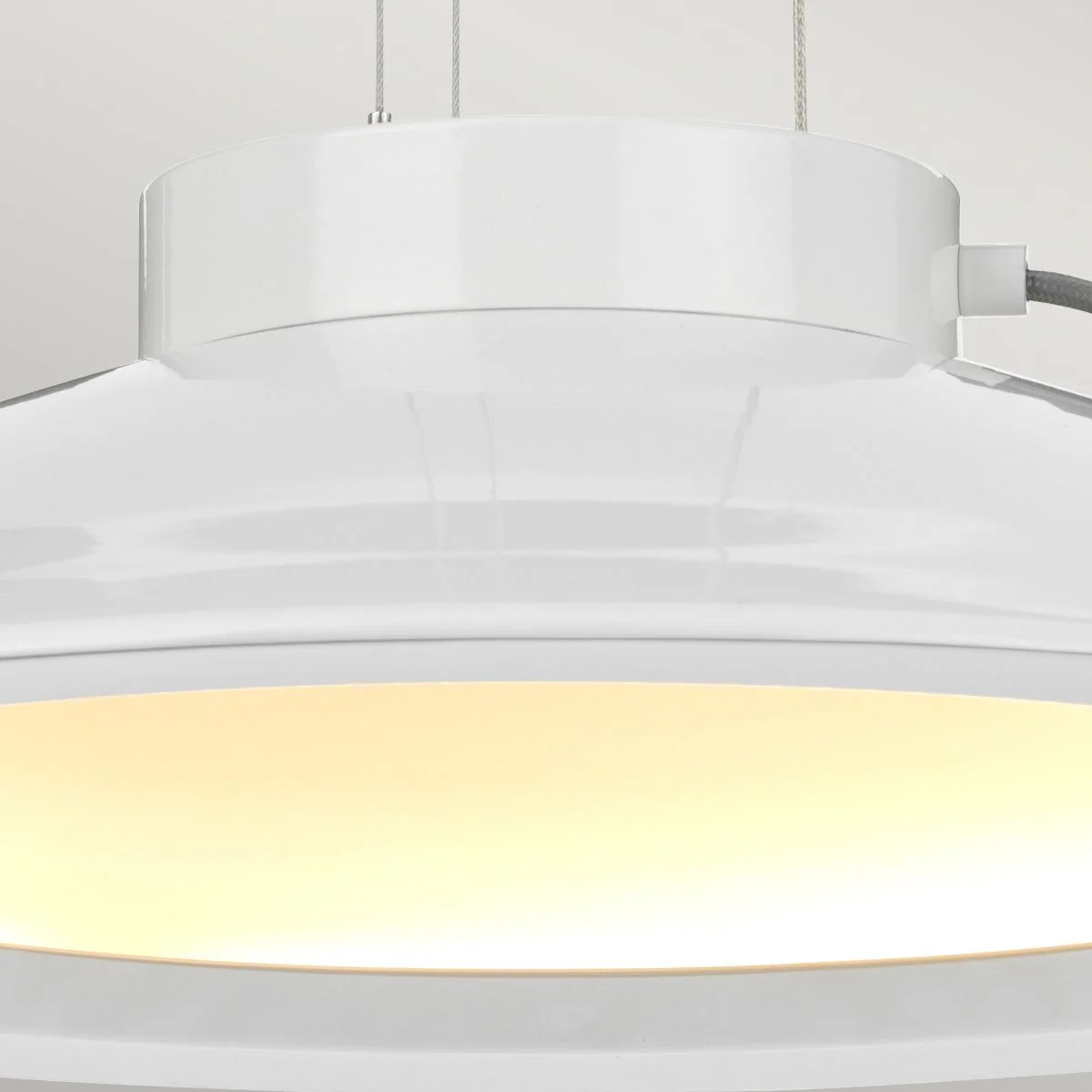 Europa 1-flammige große LED-Pendelleuchte - Weiß lackiert - Image 5