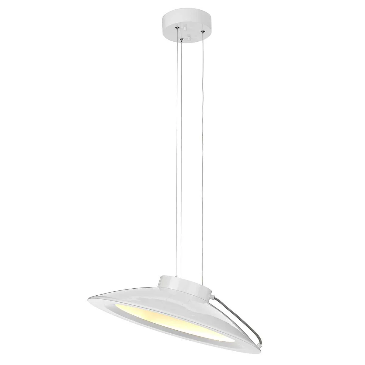 Europa 1-flammige große LED-Pendelleuchte - Weiß lackiert - Image 7