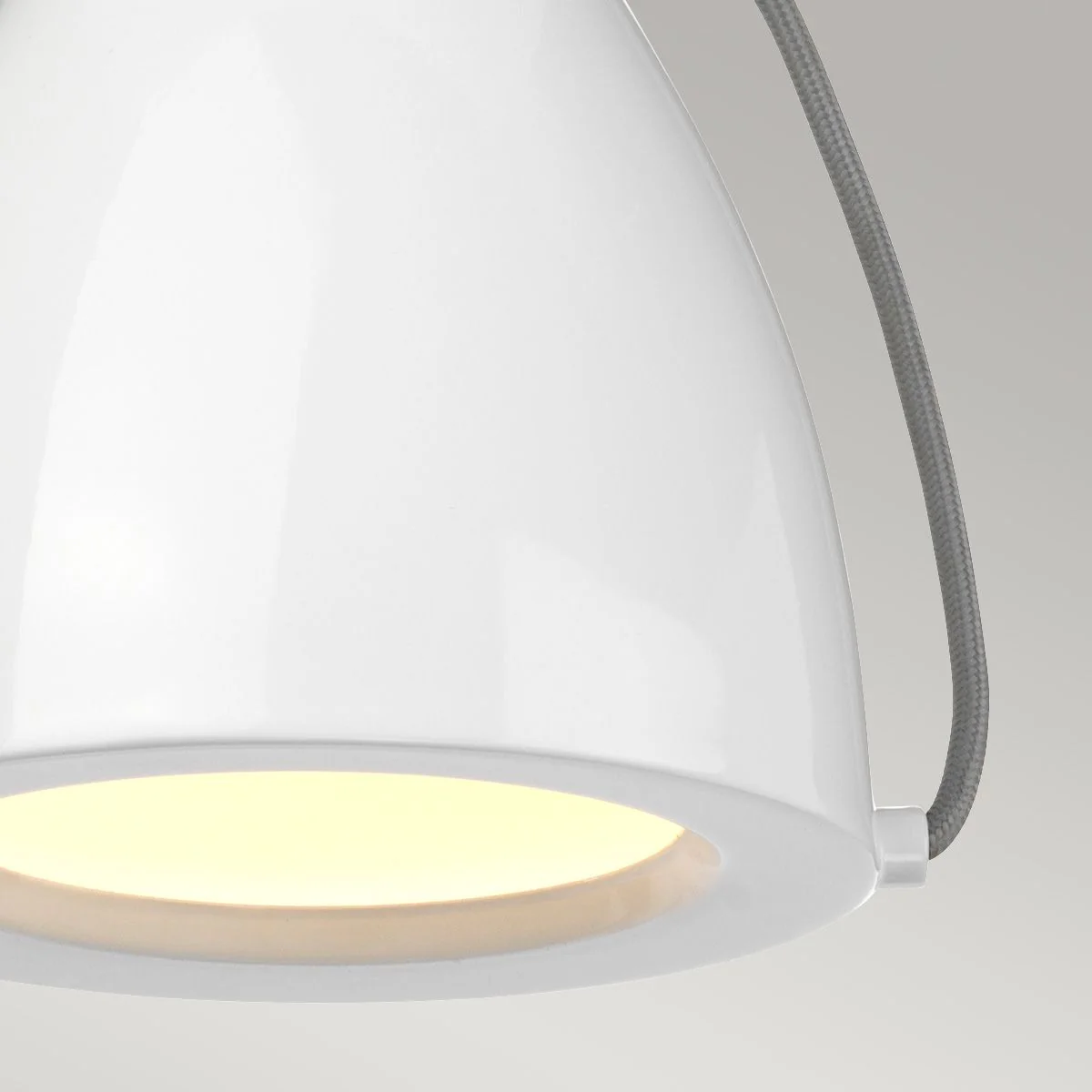 Europa 1-flammige kleine LED-Pendelleuchte - Weiß lackiert - Image 2