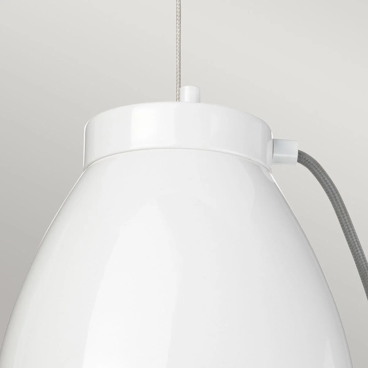 Europa 1-flammige kleine LED-Pendelleuchte - Weiß lackiert - Image 4