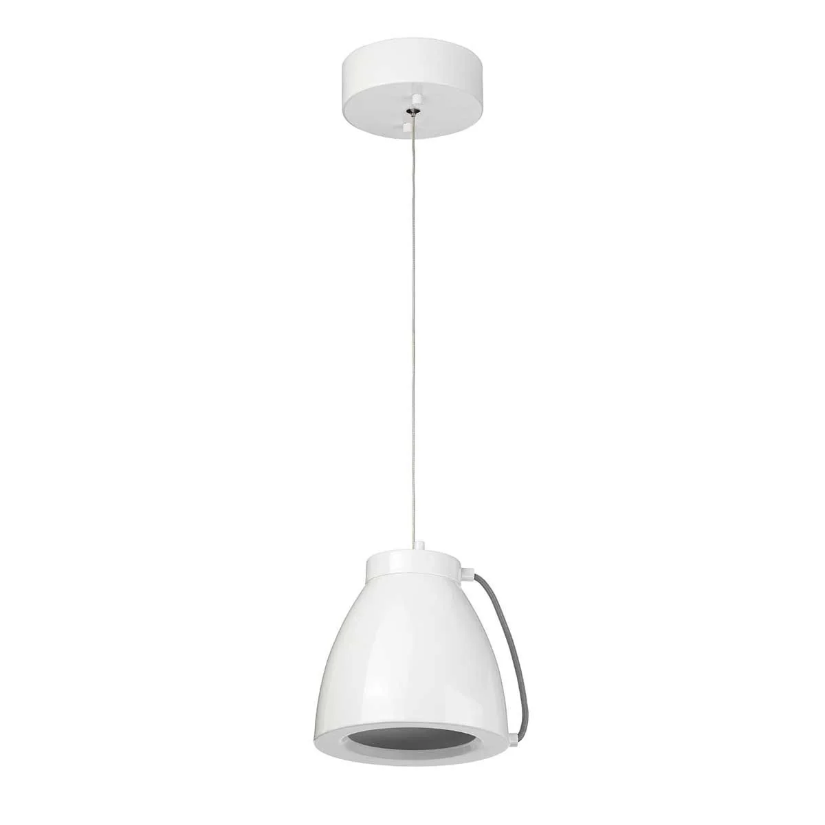 Europa 1-flammige kleine LED-Pendelleuchte - Weiß lackiert - Image 5
