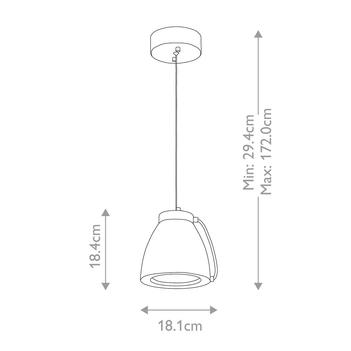 Europa 1-flammige kleine LED-Pendelleuchte - Weiß lackiert - Image 6