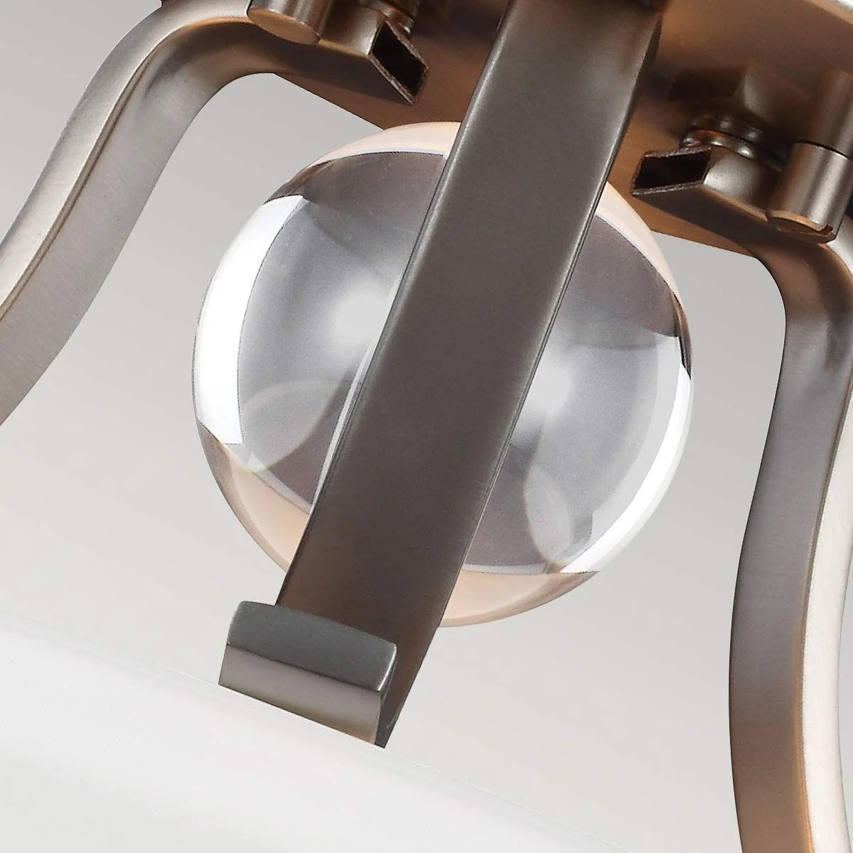 Evington 2-flammige Halbdeckenleuchte, Satin-Nickel - Image 4