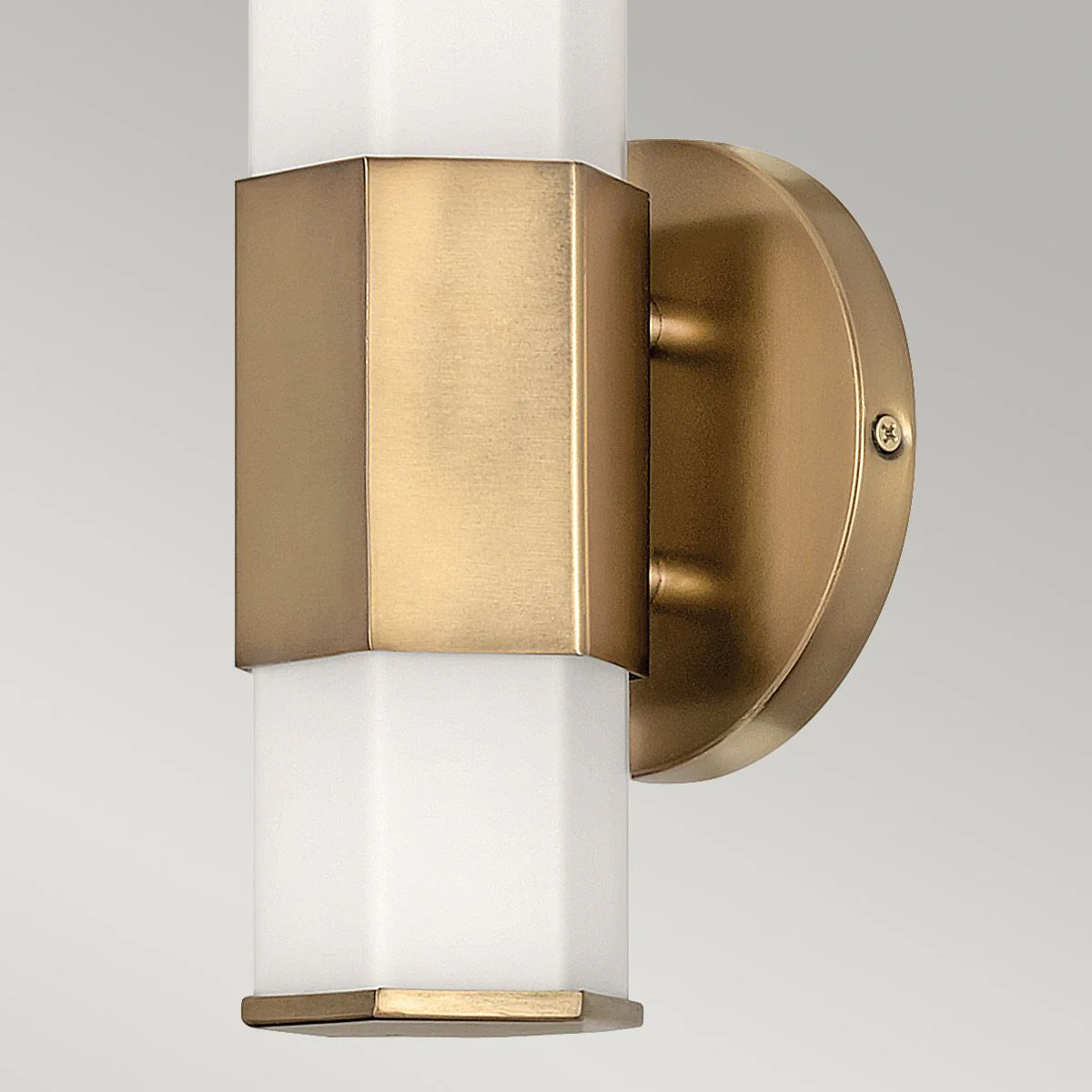 Facet Single LED Wandlampe - Heritage Brass IP44 - Image 5