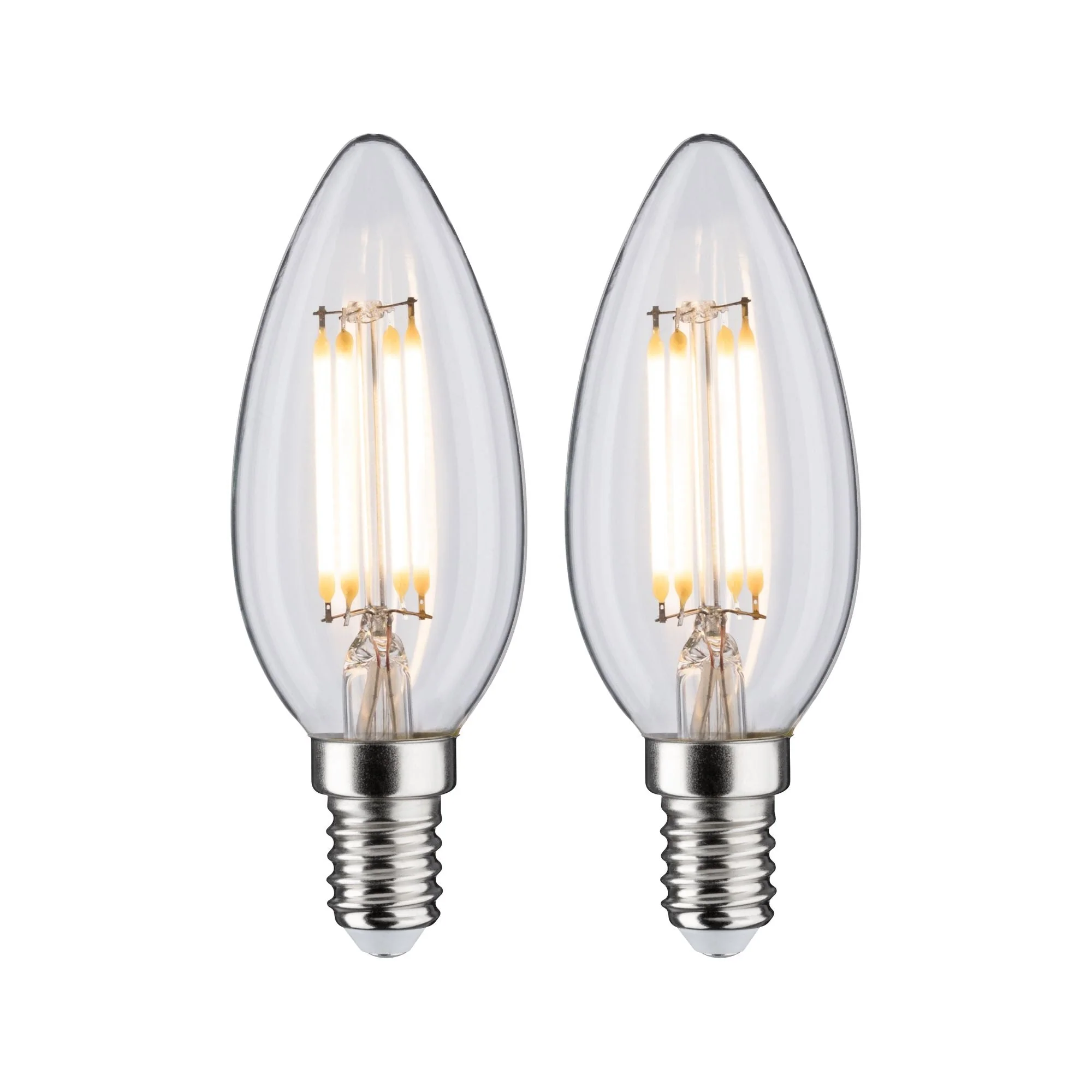 Filament 230V LED Kerze E14 2x470lm 2x4,5W 2700K Klar