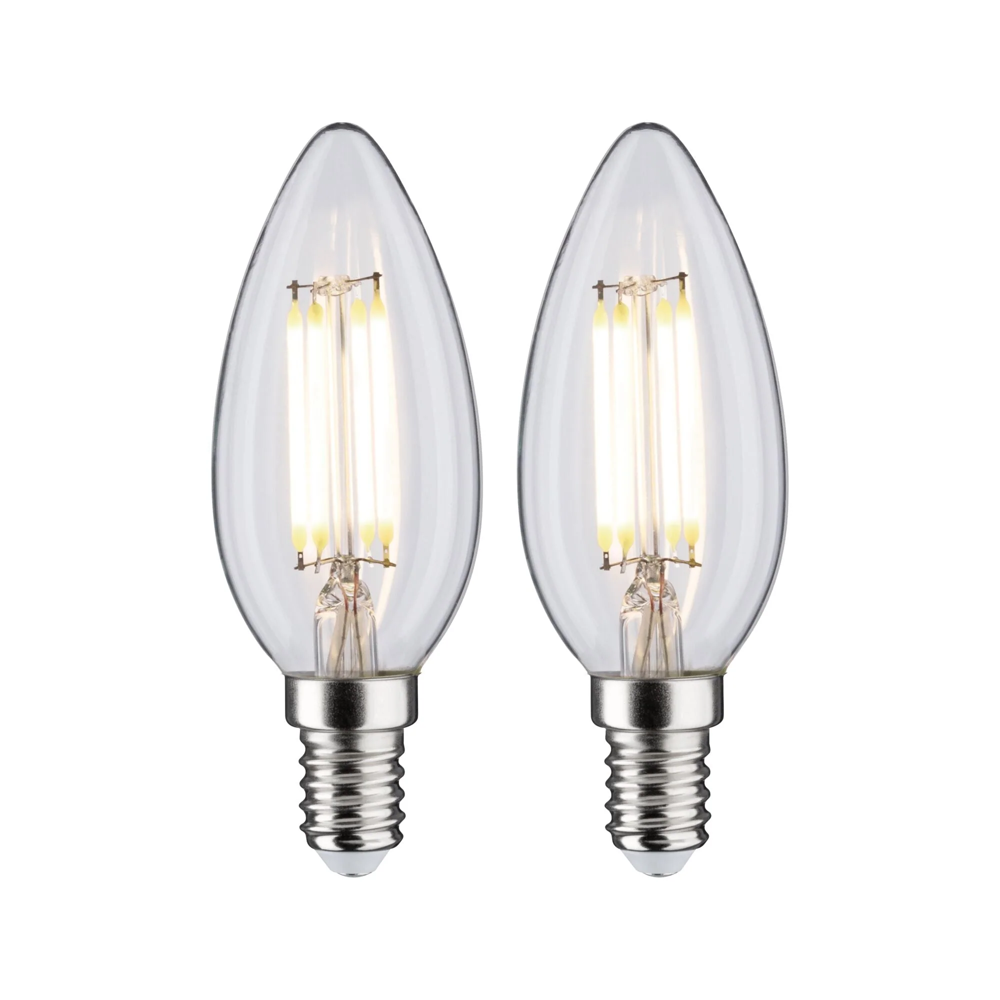 Filament 230V LED Kerze E14 2x470lm 2x4,8W 4000K Matt