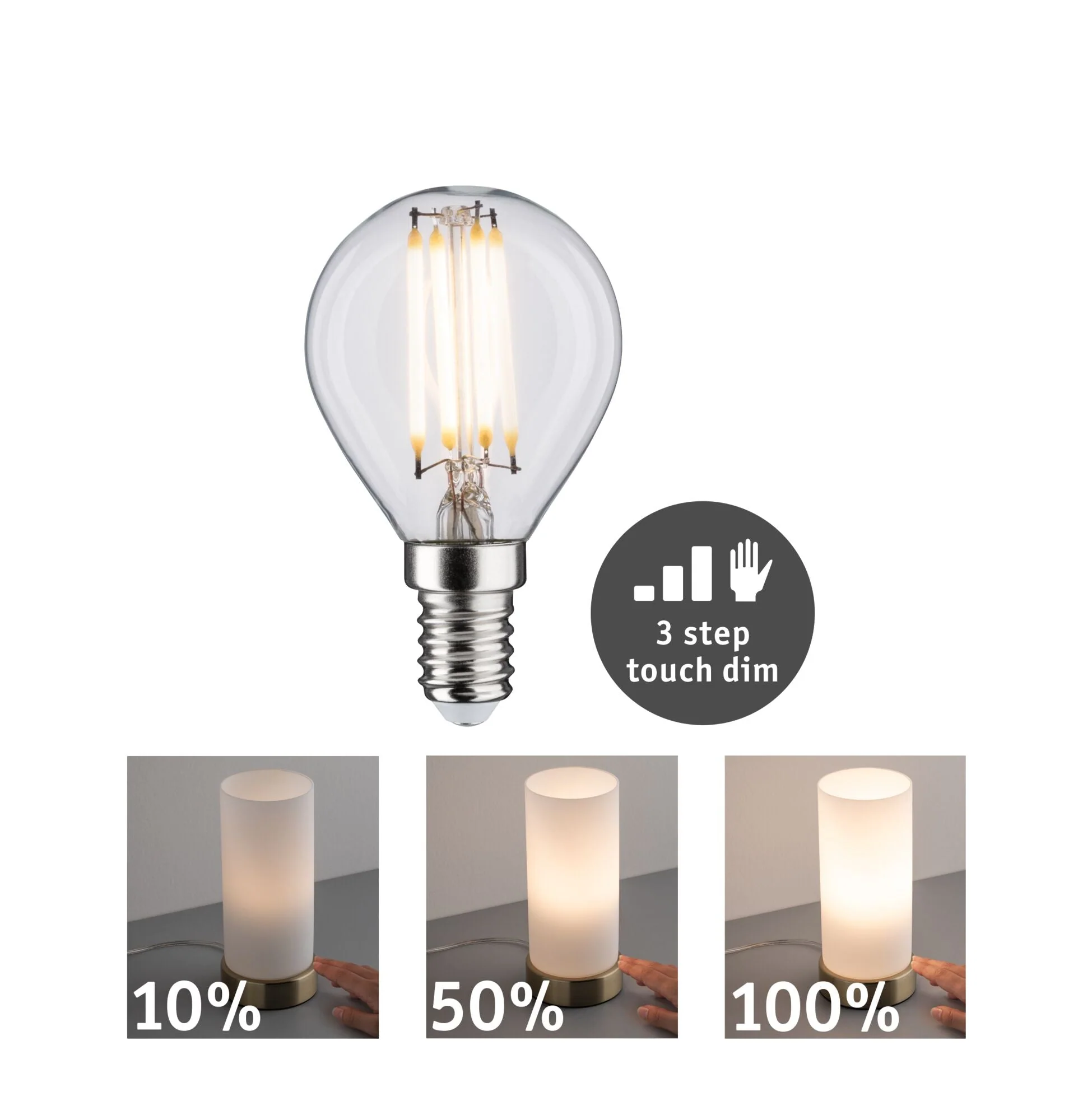 Filament 230V LED Tropfen E14 432lm 5W 2700K dimmbar Klar