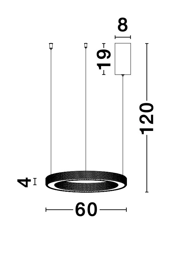FIORE Pendelleuchte 60 Watt 600 mm 3000 Kelvin dimmbar - Image 9