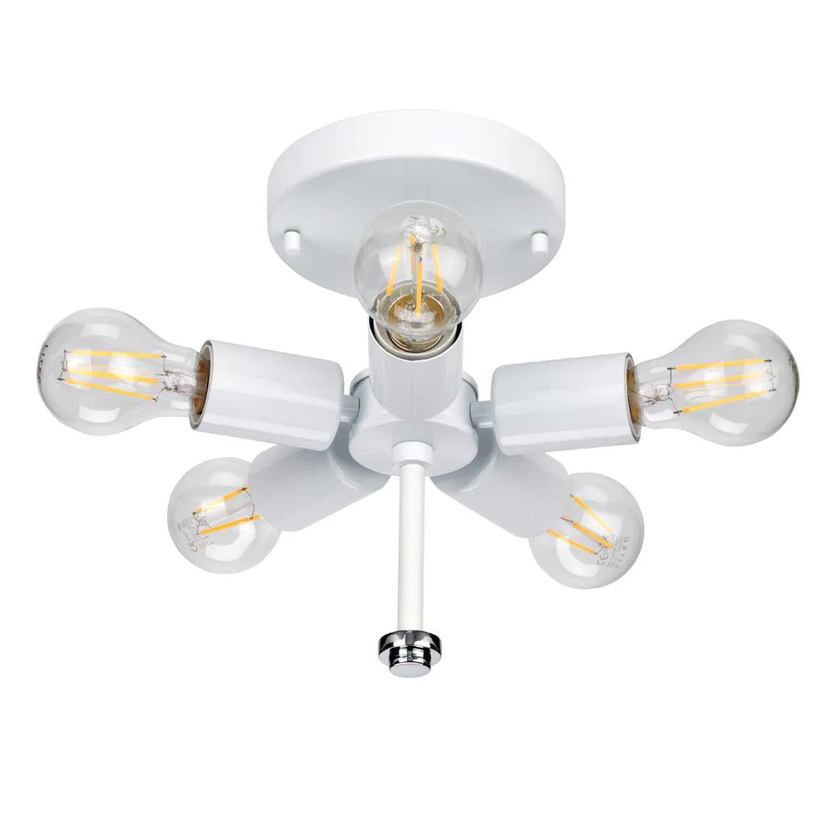 Fletcher 26" Flush - Poliertes Chrom mit Elfenbeinschirm - Image 3